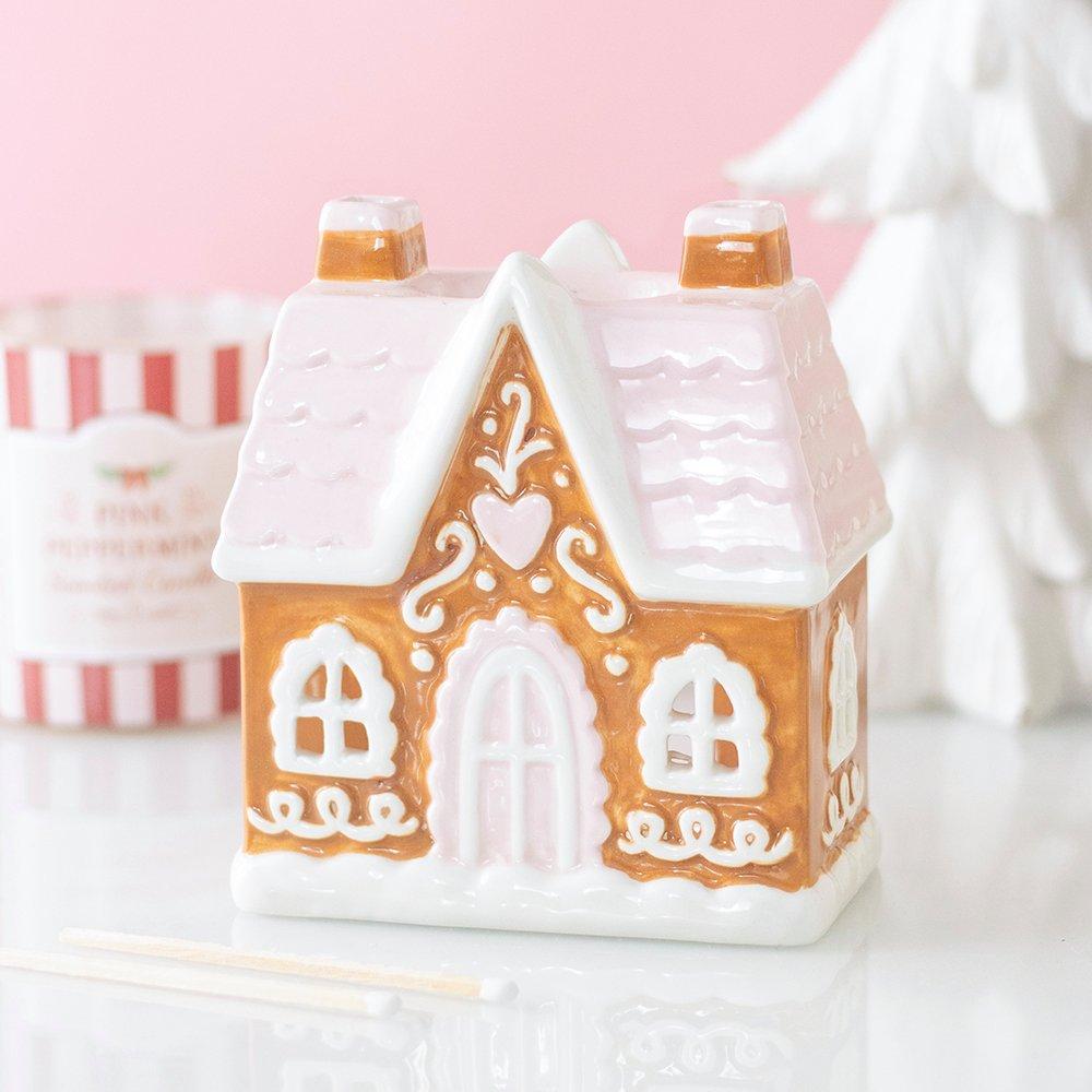 White - Something Different - Sugarplum Gingerbread House Oil Burner and Wax War - 1