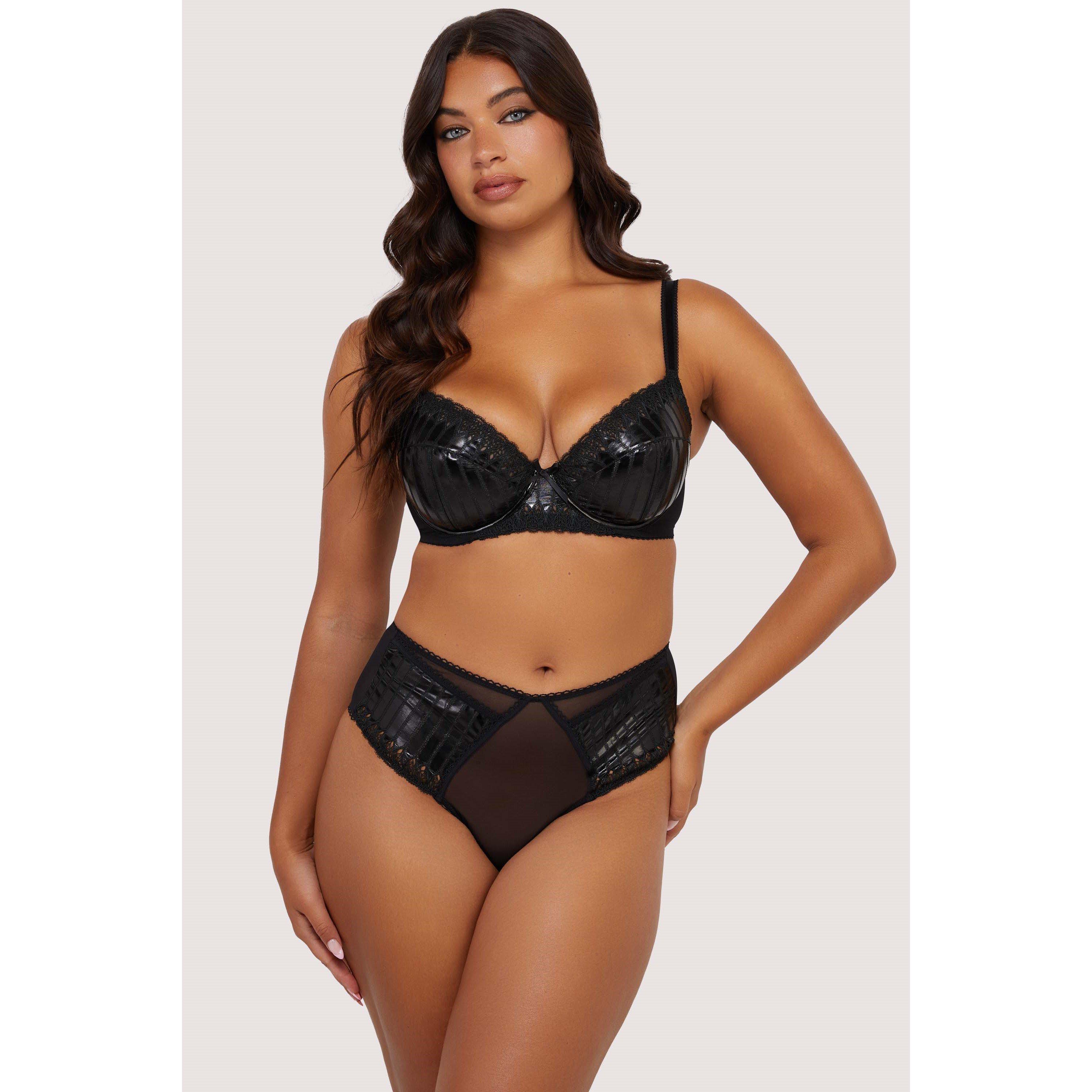 Black - Playful Promises - Jacinda Embroidered Brief - 3