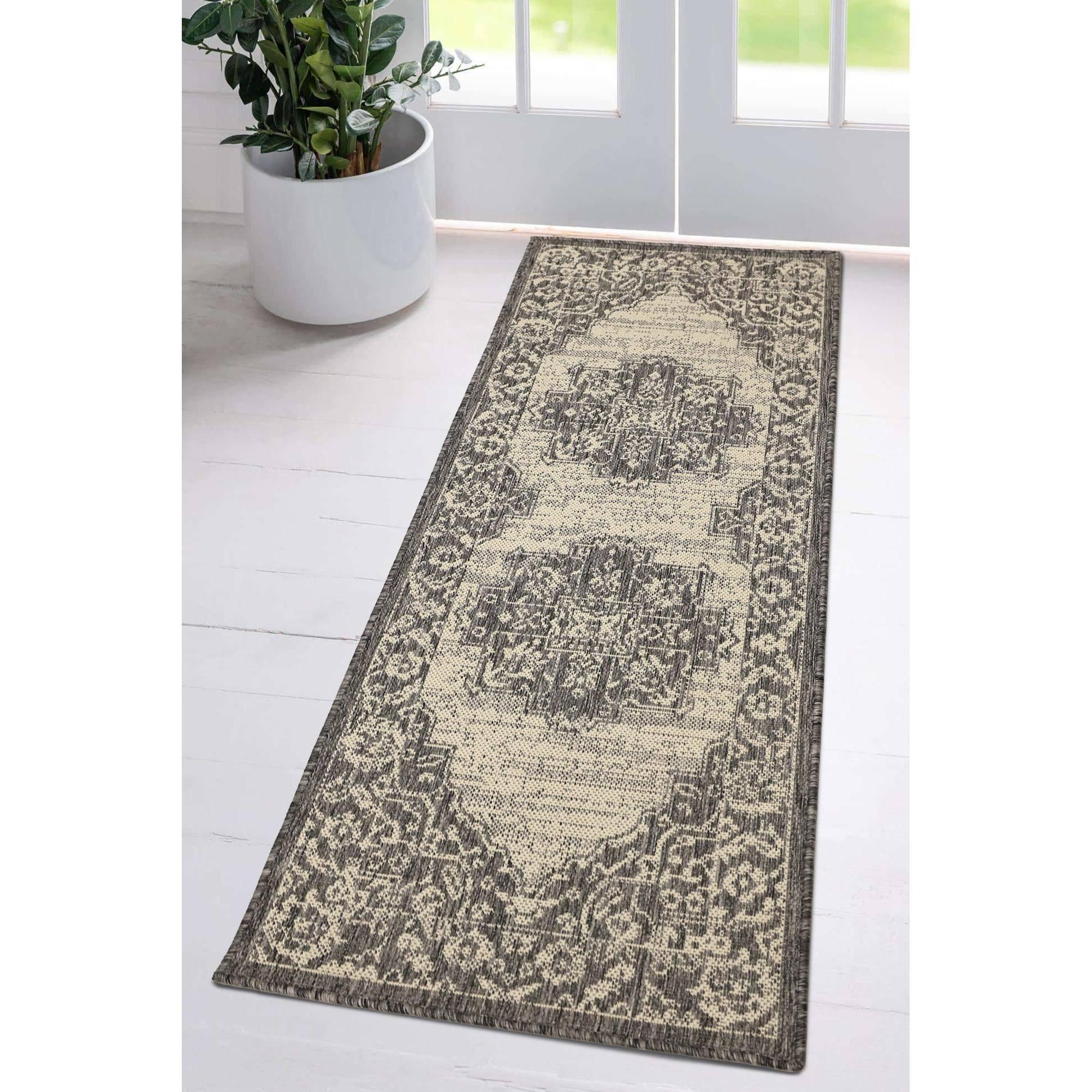 Grey - Homemaker - Gel Medallion Rug Steel Grey - 2