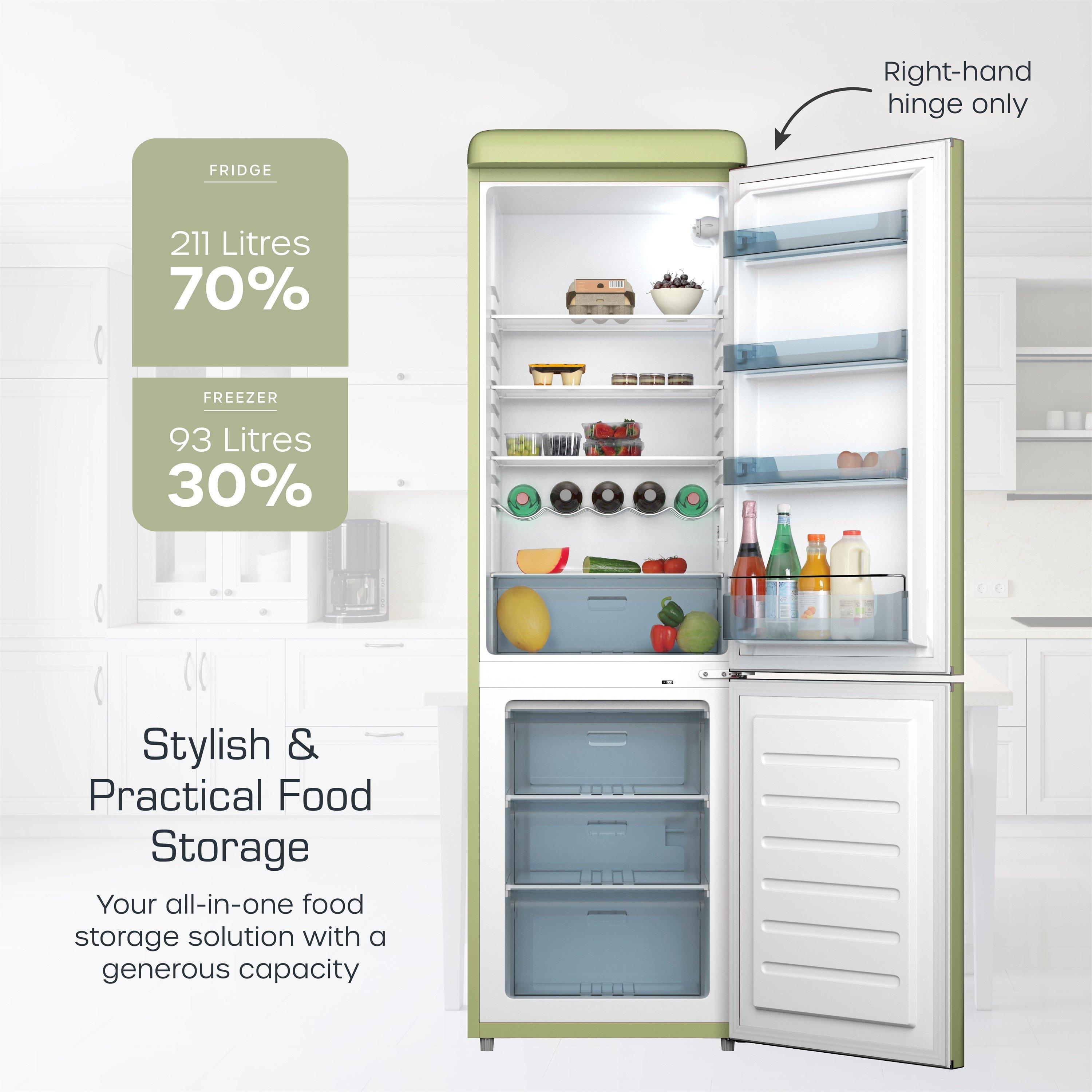 Green - Swan - Retro Fridge Freezer - 3