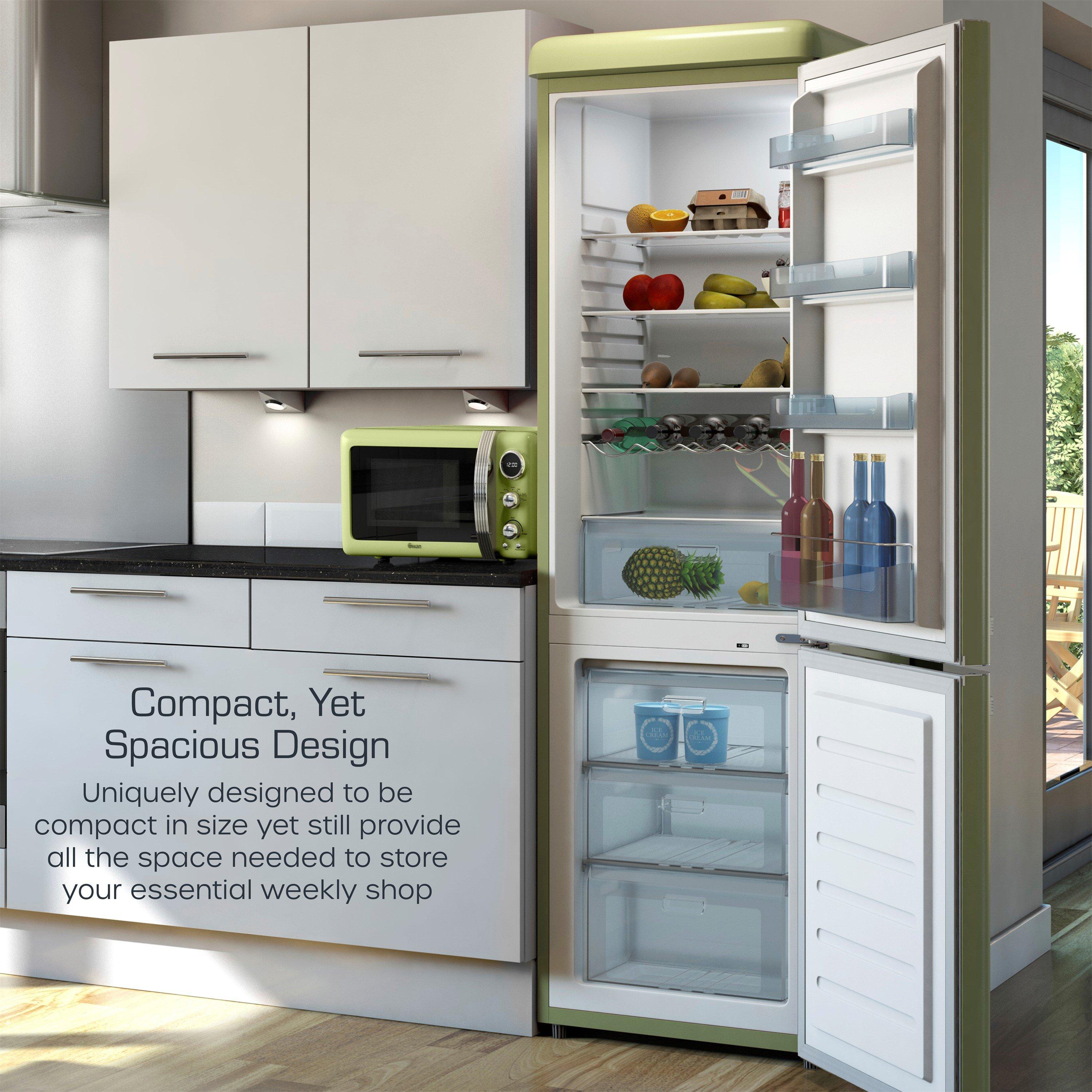 Green - Swan - Retro Fridge Freezer - 4