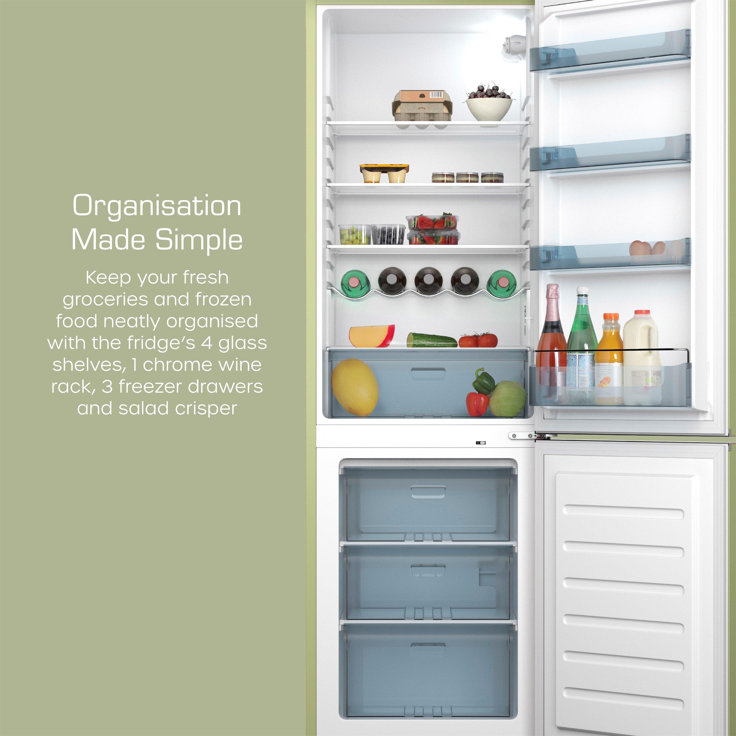 Green - Swan - Retro Fridge Freezer - 5