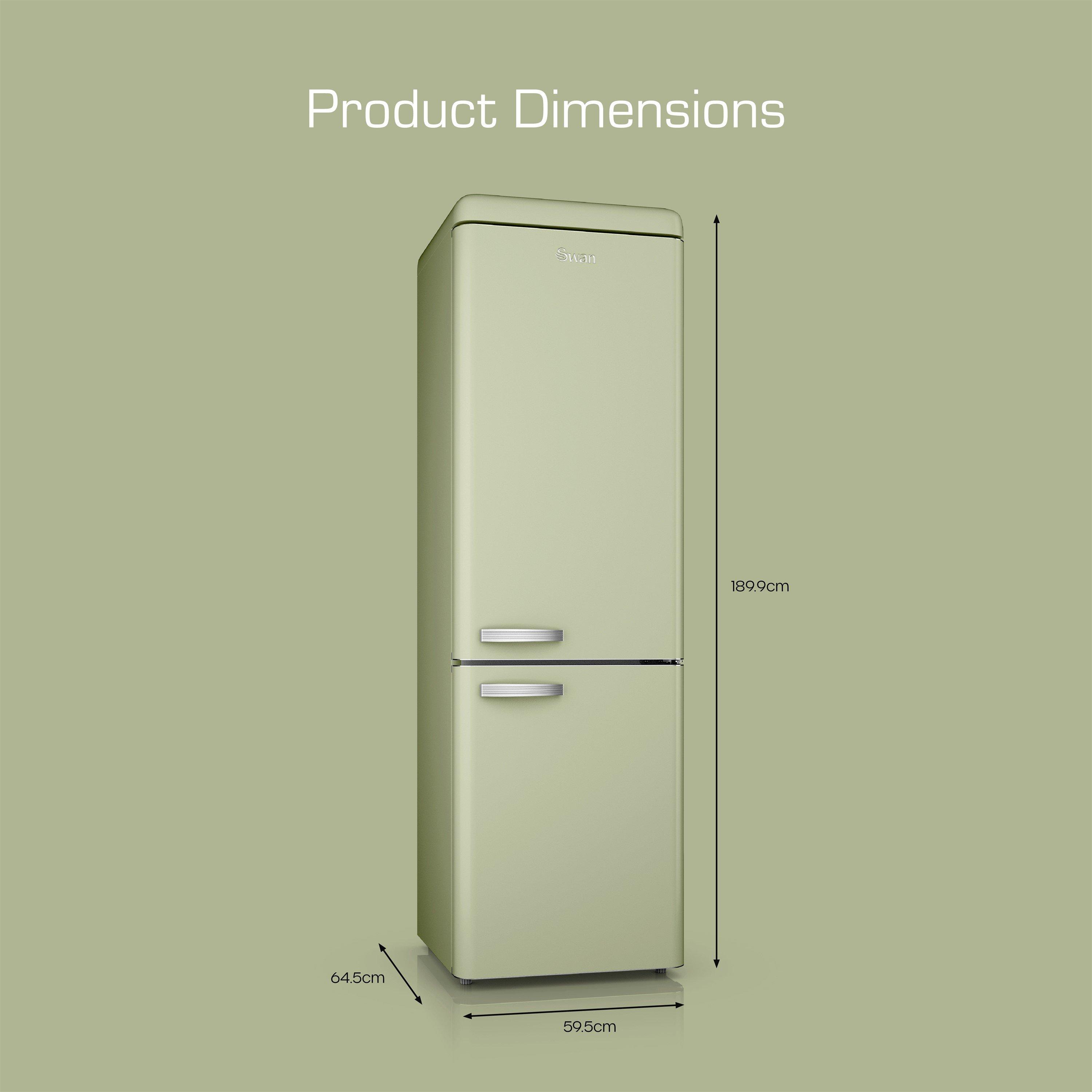Green - Swan - Retro Fridge Freezer - 6