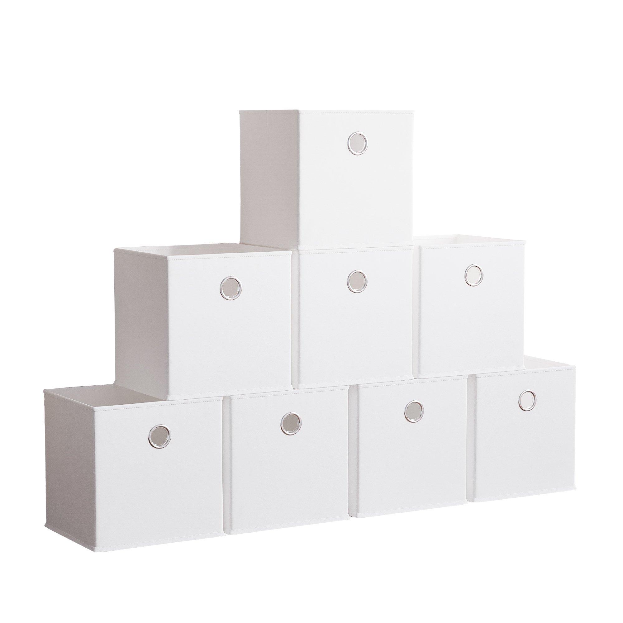 White - Lassic - Vida Designs Durham Cube Storage Basket Set of 8 - 5