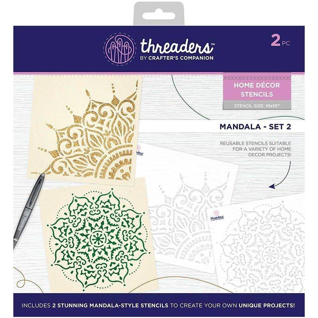 Multi - Crafters Companion - Threaders Home Decor Stencils - Mandala Set 2 - 1