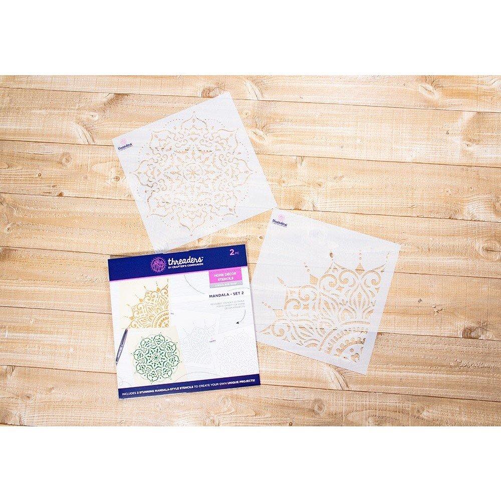 Multi - Crafters Companion - Threaders Home Decor Stencils - Mandala Set 2 - 2
