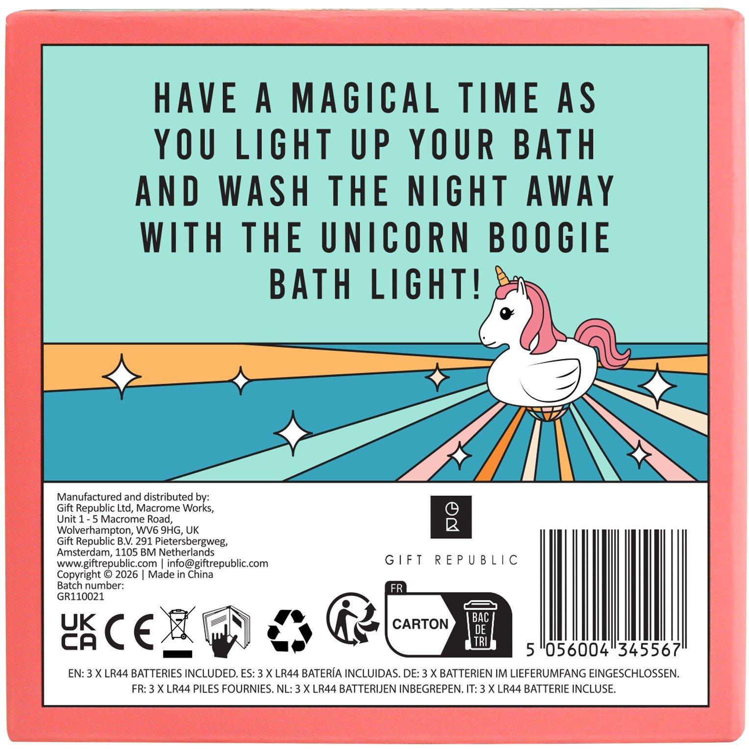 White - Gift Republic - Unicorn Disco Bath Light - 5
