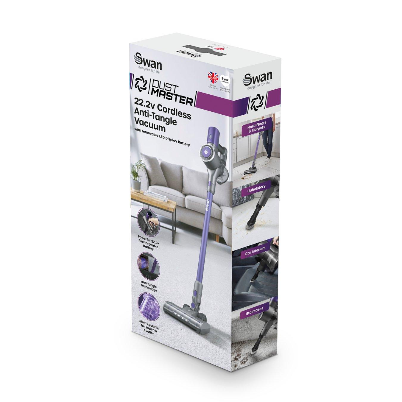 Purple - Swan - Swan 22.2V Cordless Anti Tangle Vacuum - 9