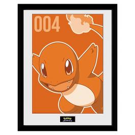 Pokemon GAME Pokemon Framed Print Charmander Mono (30x40)