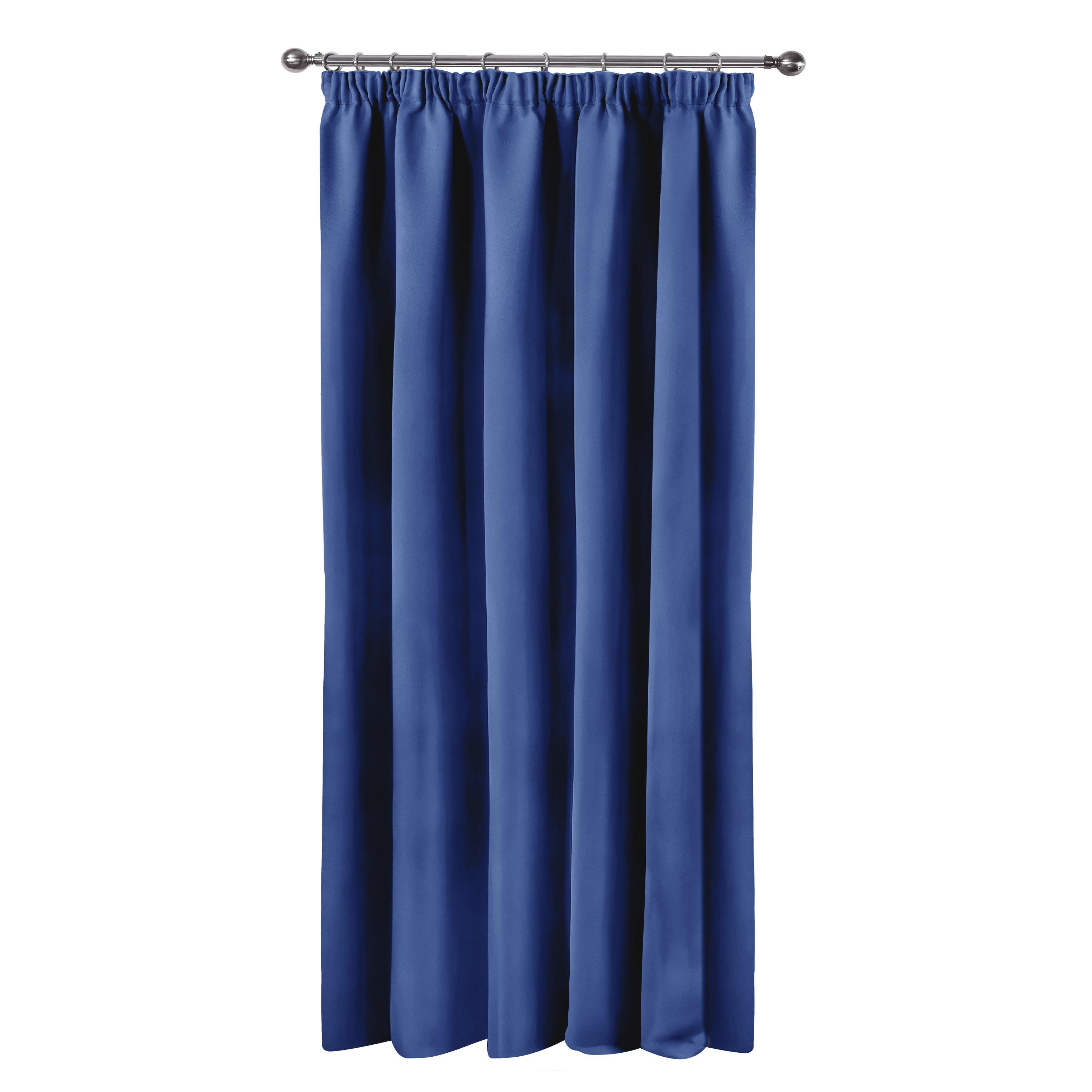 Navy Blue - Emma Barclay - Door Curtain Thermal Blackout Pencil Pleat Cali - 1
