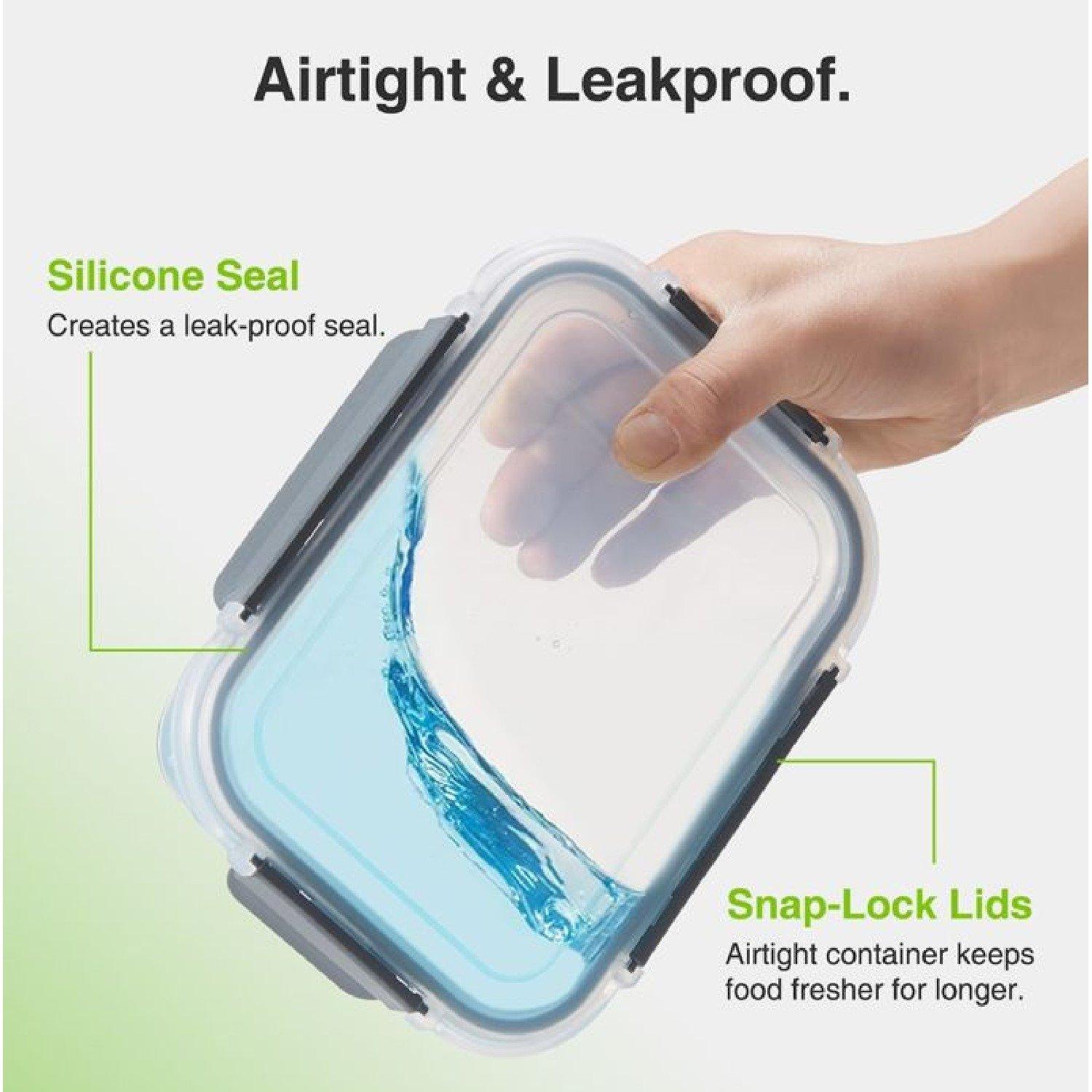 Clear - VonShef - VonShef - 10pc Glass Food Storage Containers - 2