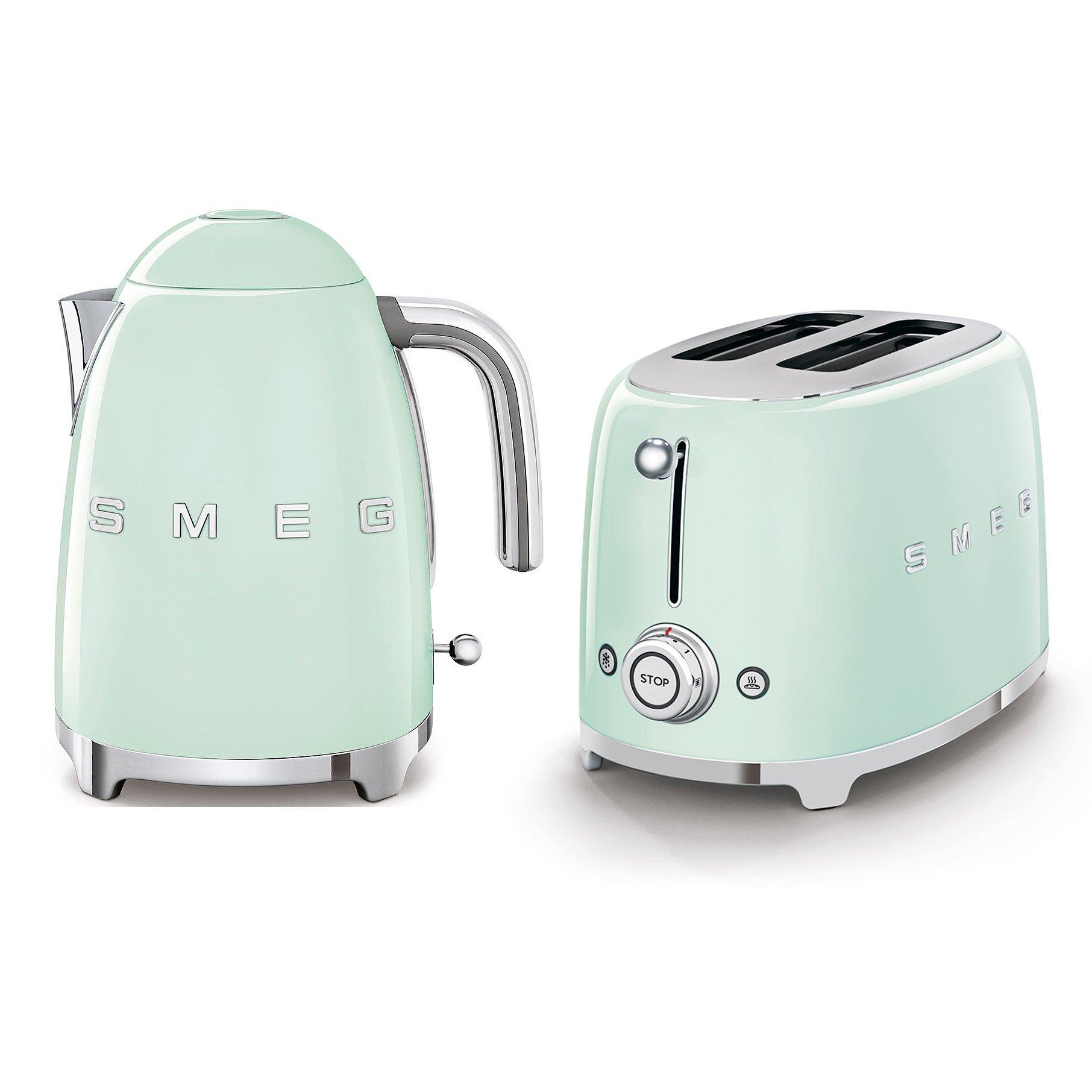 Smeg  50S Style 1.7L Kettle And 2-Slice Toaster - Green - Medium