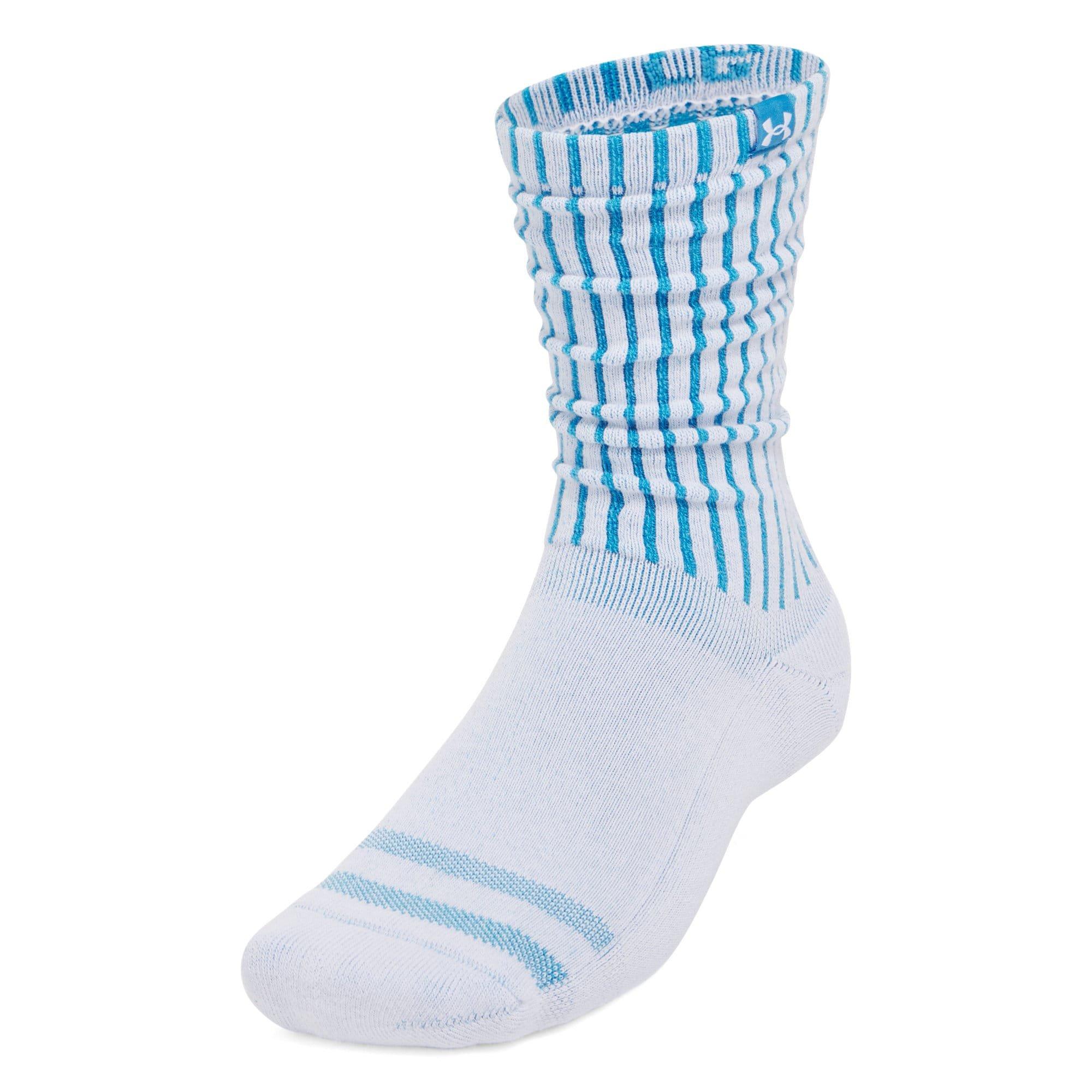 Blue - Under Armour - Sportstyle Cotton Scruch 2 Pack Crew Socks - 2