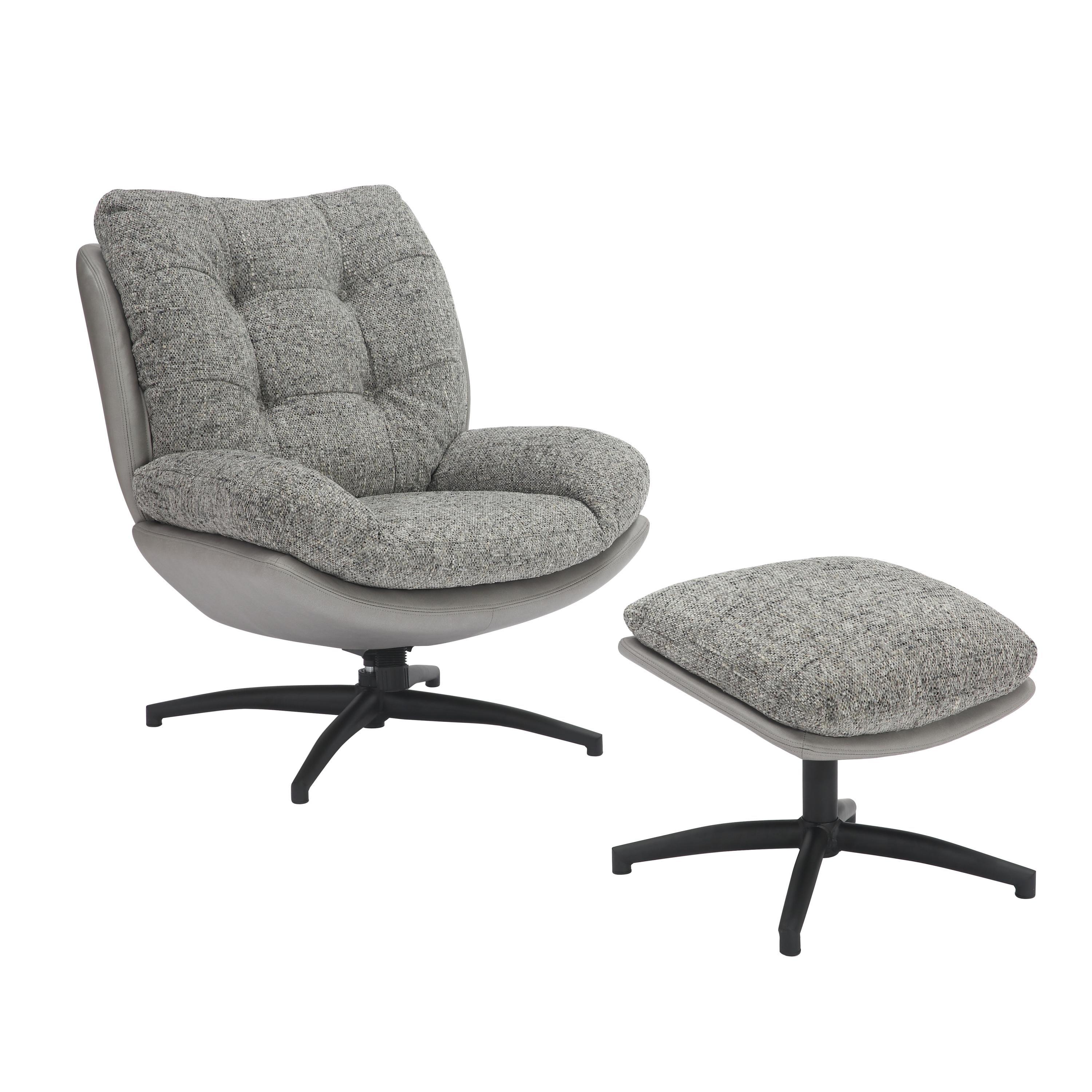 Grey - Shankar - Clam Lounge Chair - 1