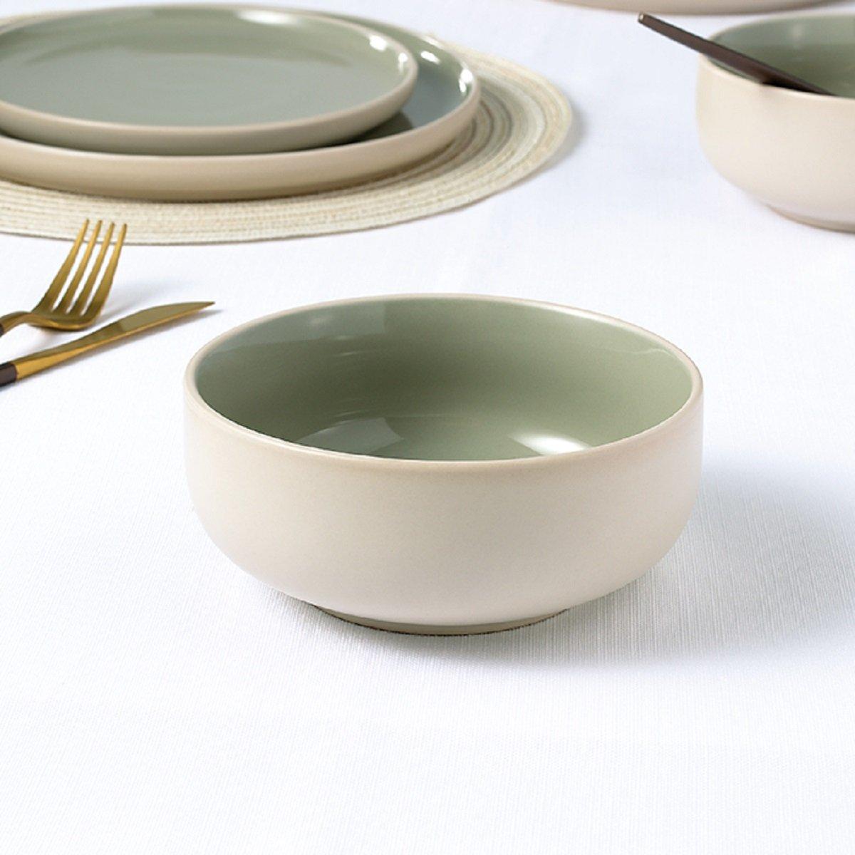 Green - Waterside - 12pc Green Matt/Shiny Dinner Set - 3