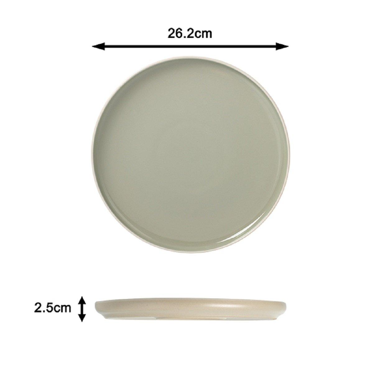 Green - Waterside - 12pc Green Matt/Shiny Dinner Set - 4
