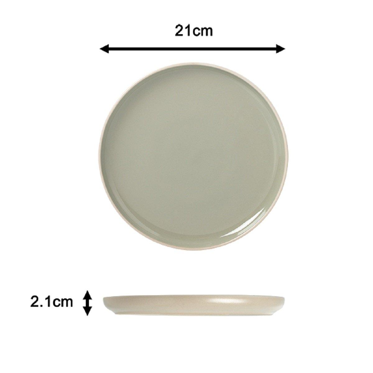 Green - Waterside - 12pc Green Matt/Shiny Dinner Set - 5