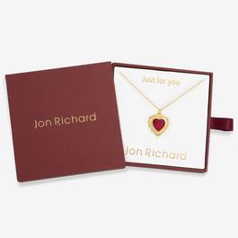 Jon Richard Gold Plated Heart Birthstone Pendant - January