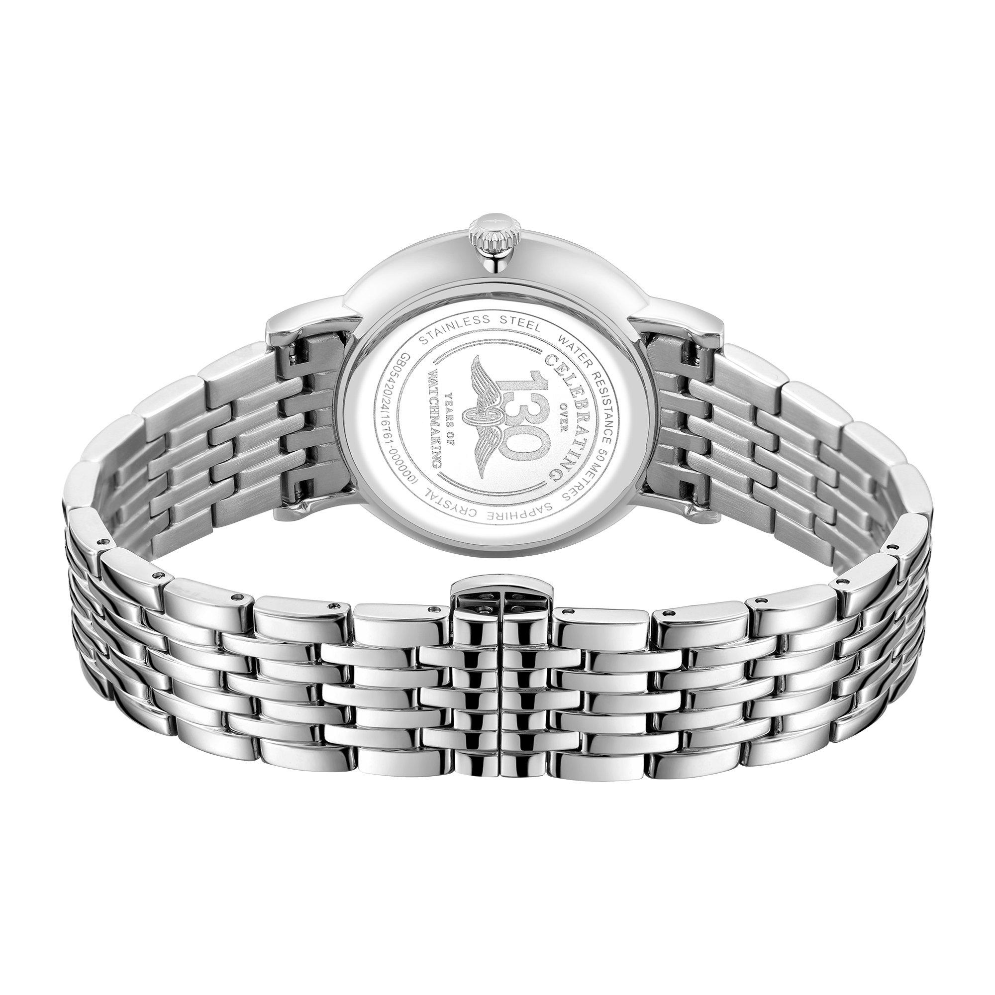 Silver - Rotary - Rotary Mens Heritage Green Dial SS Bracelet Watch - 4