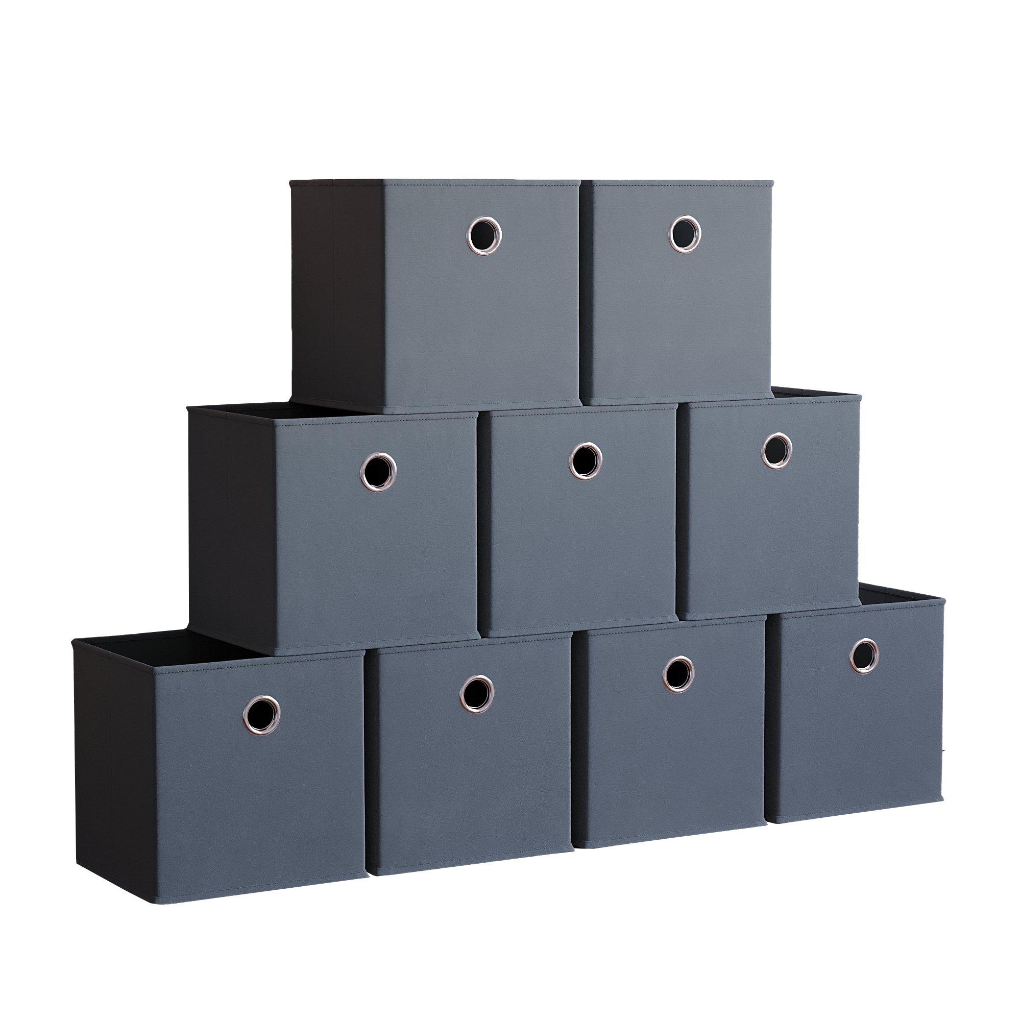 Grey - Lassic - Vida Designs Durham Cube Storage Basket Set of 9 - 5