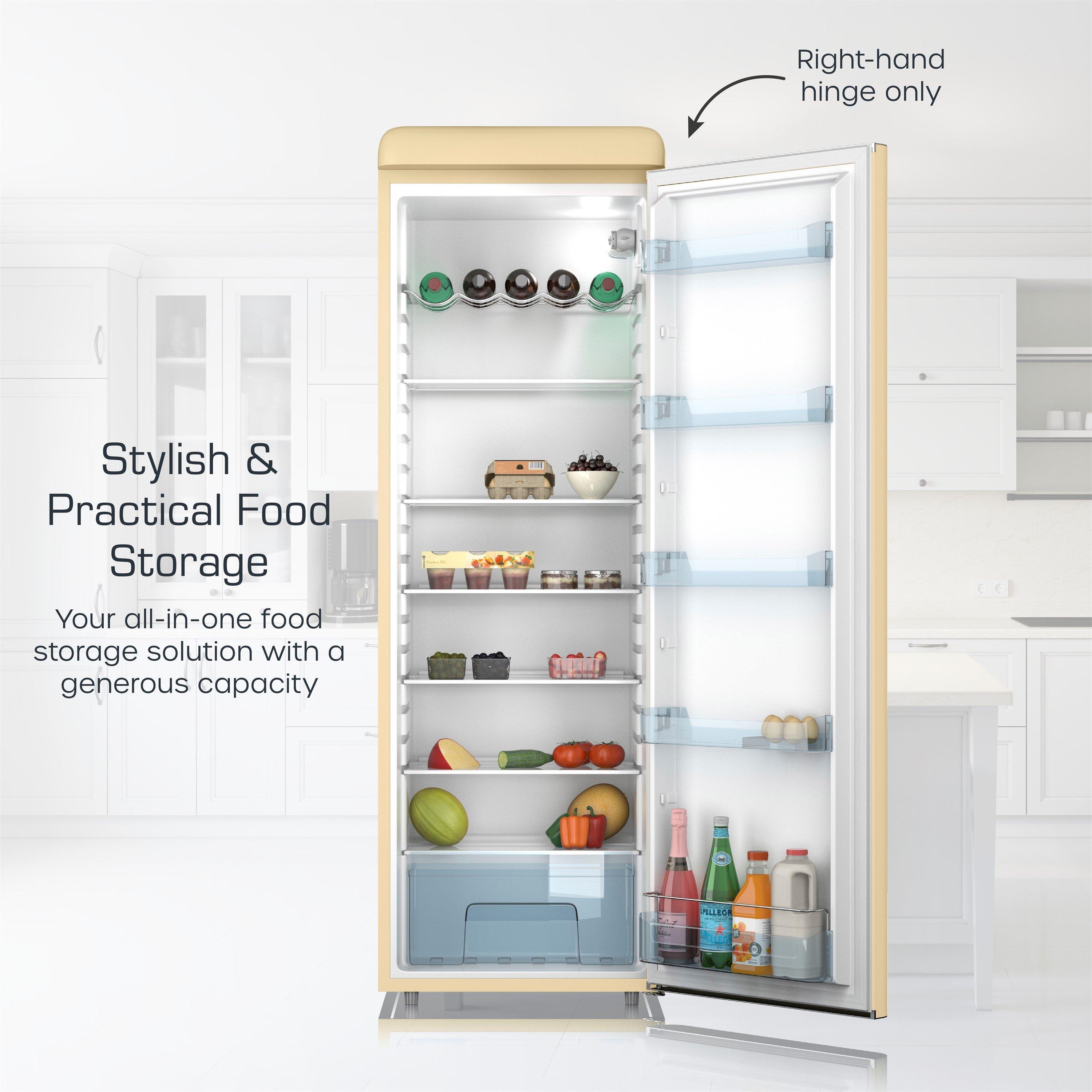 Cream - Swan - Retro Tall Fridge Cream - 3