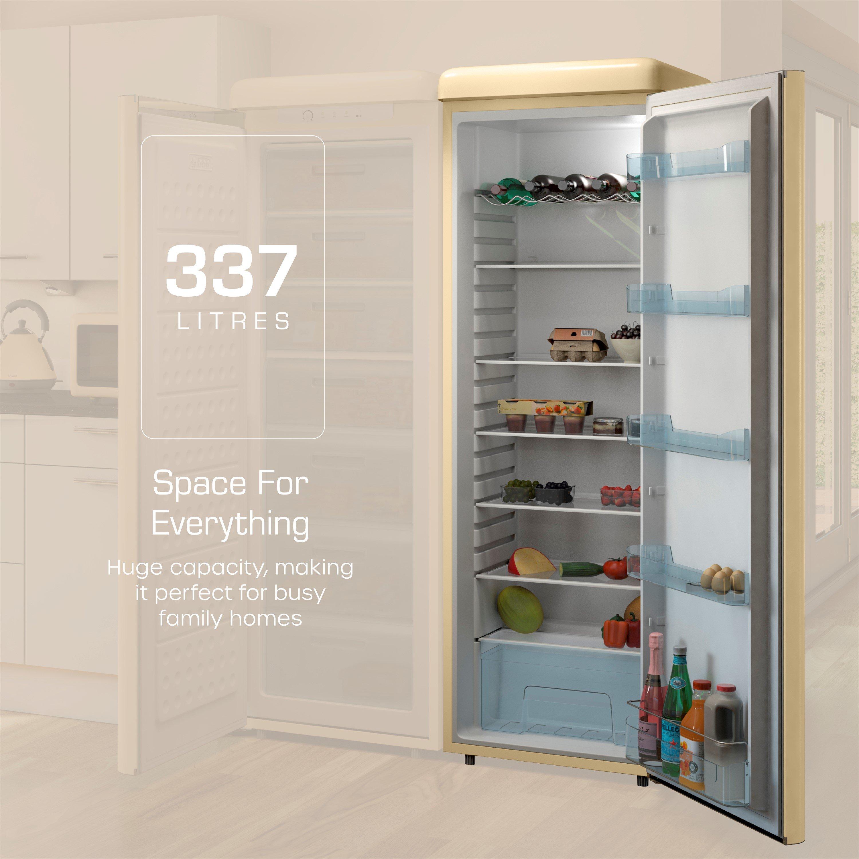 Cream - Swan - Retro Tall Fridge Cream - 4