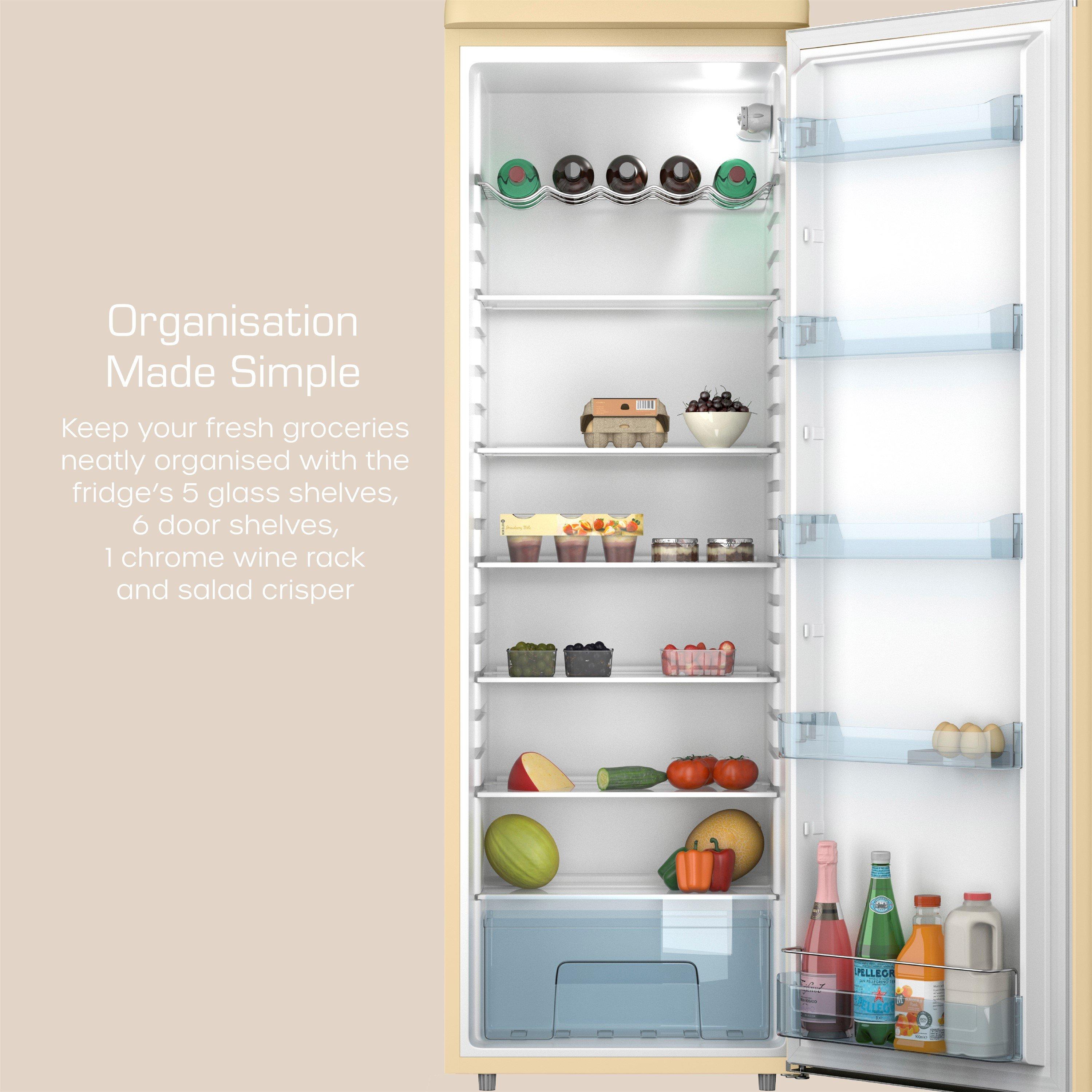 Cream - Swan - Retro Tall Fridge Cream - 5