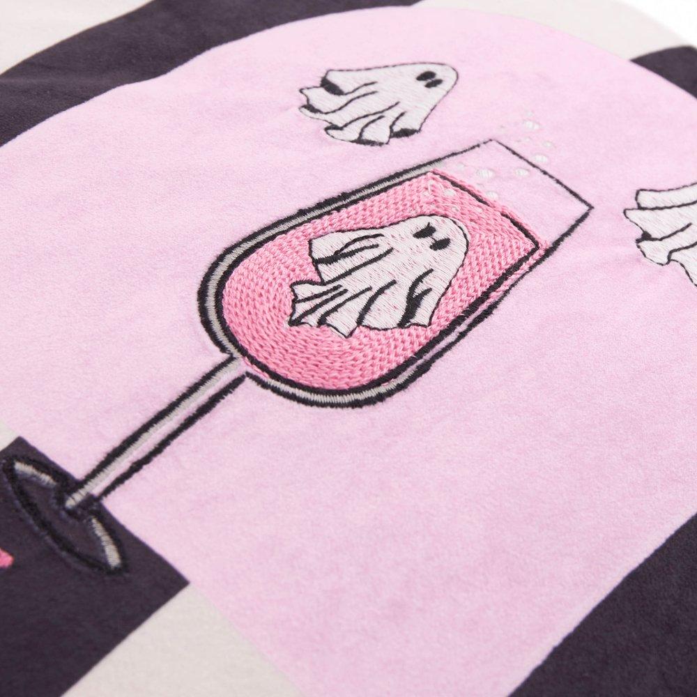 Pink/Mono - Furn - Spooky Spritz Velvet Halloween Cushion - 3