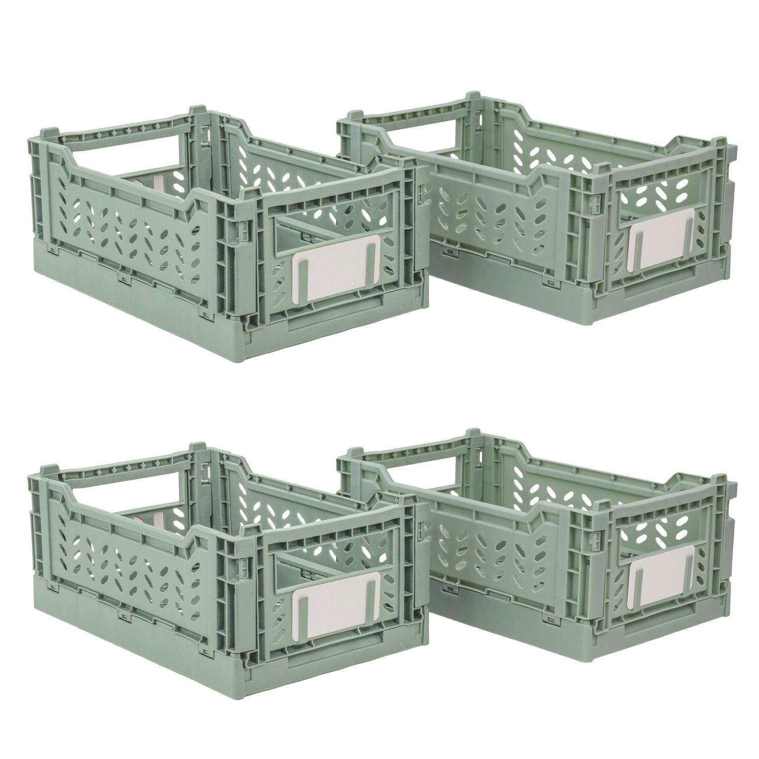 JVL STACKIT - Set of 4 Foldable Storage Crates