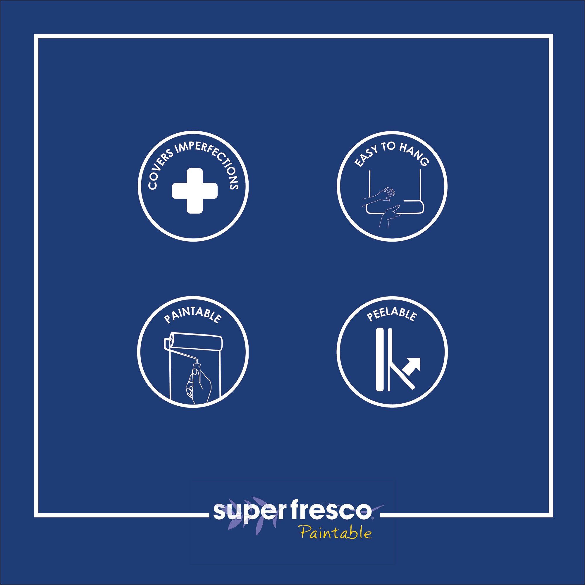 White - Superfresco Paintable - Stipple Luxury White Durable Heavy Duty Wallpaper - 5