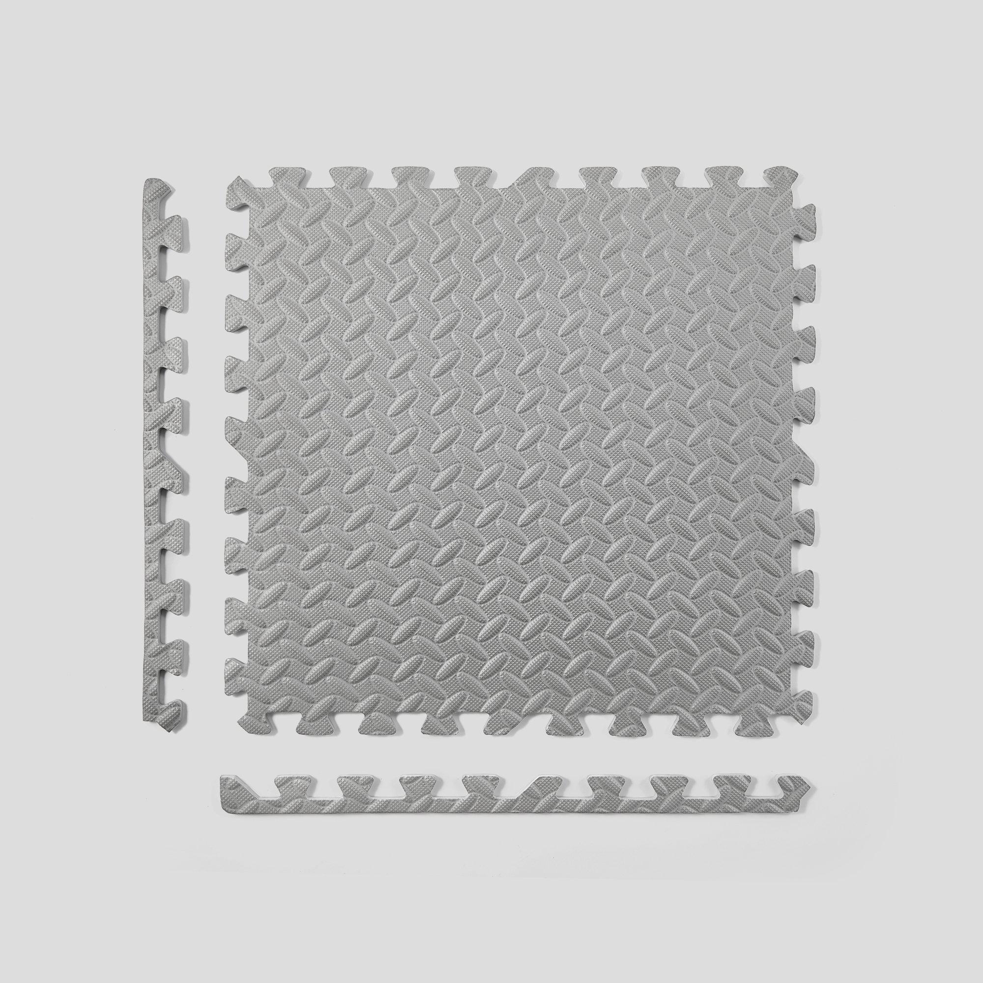 Phoenix Fitness  Interlocking Gym Floor Tiles - Grey - 30 x 30 cm