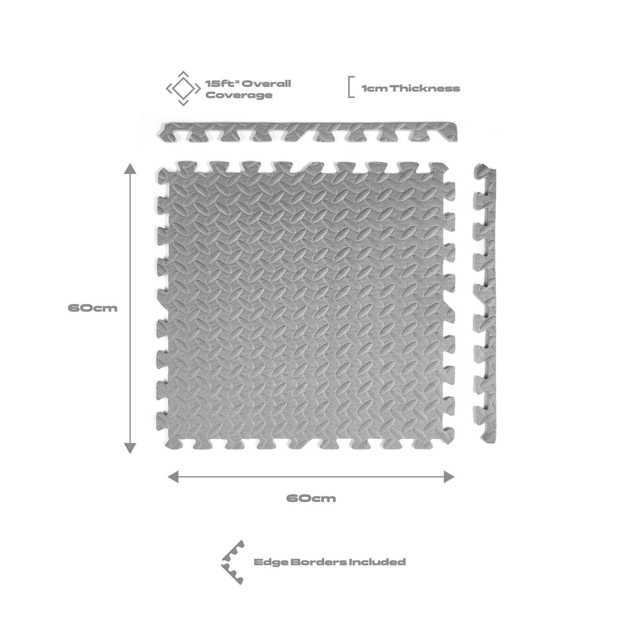 Grey - Phoenix Fitness - Phoenix Fitness Interlocking Gym Floor Tiles - 5