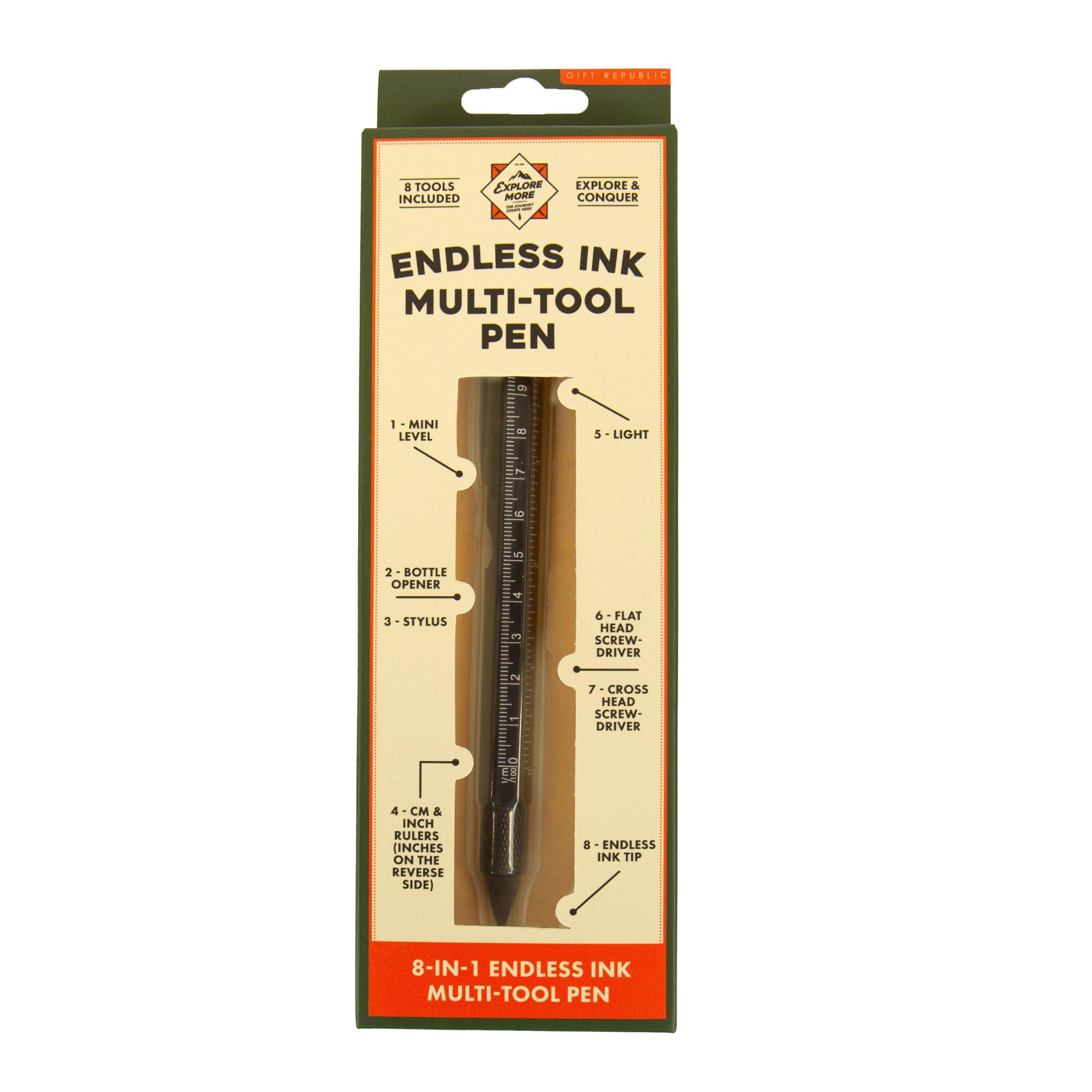 Black - Gift Republic - Endless Ink Multi-Tool Pen - 1