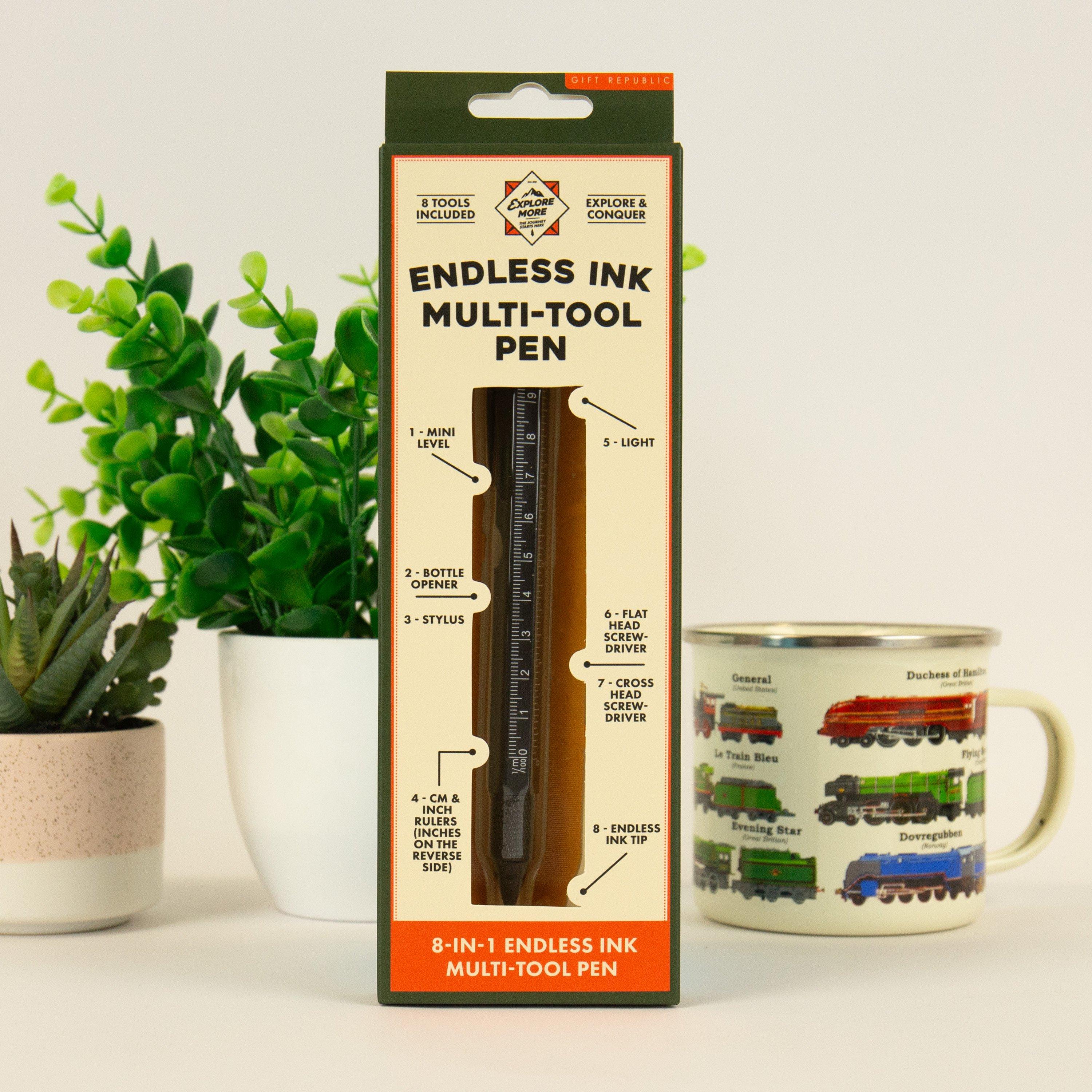 Black - Gift Republic - Endless Ink Multi-Tool Pen - 2