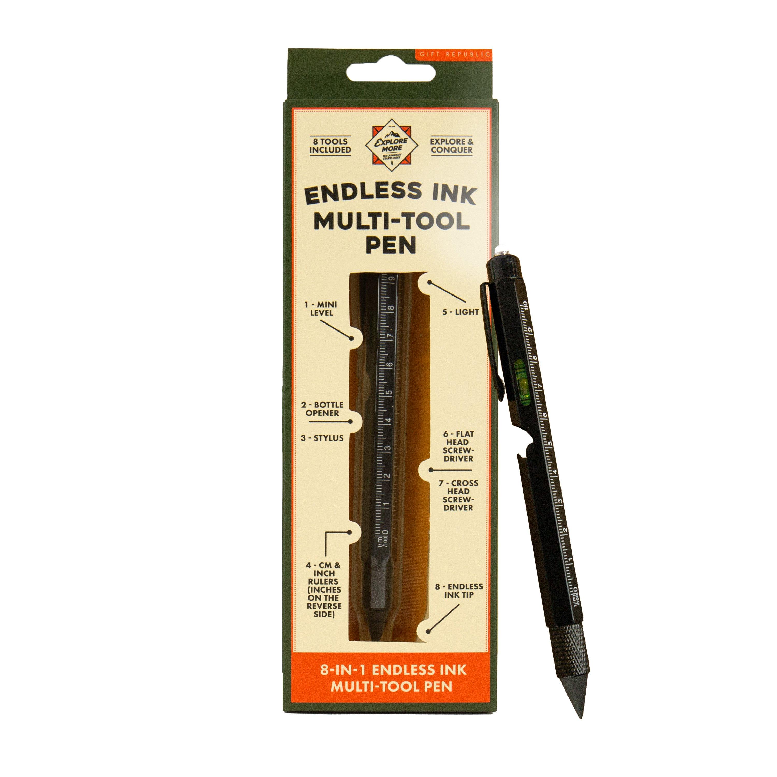 Black - Gift Republic - Endless Ink Multi-Tool Pen - 4