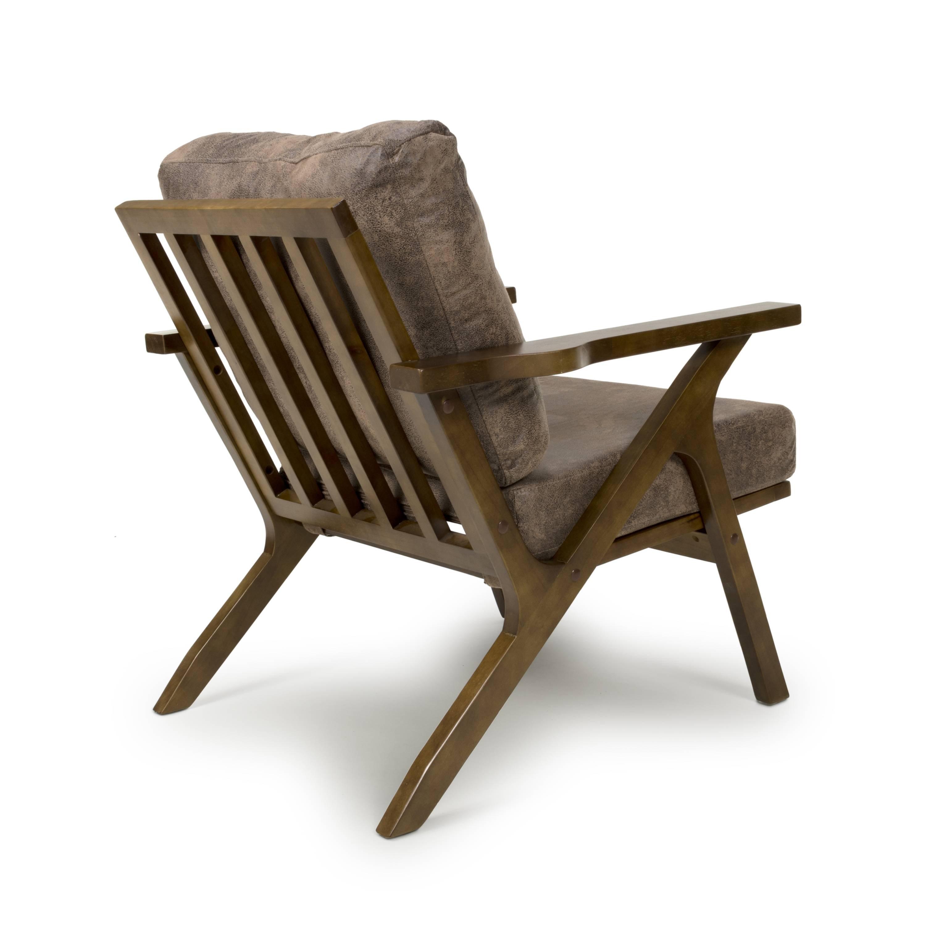 Brown - Shankar - Hampton Suede Effect Brown Accent Chair - 2