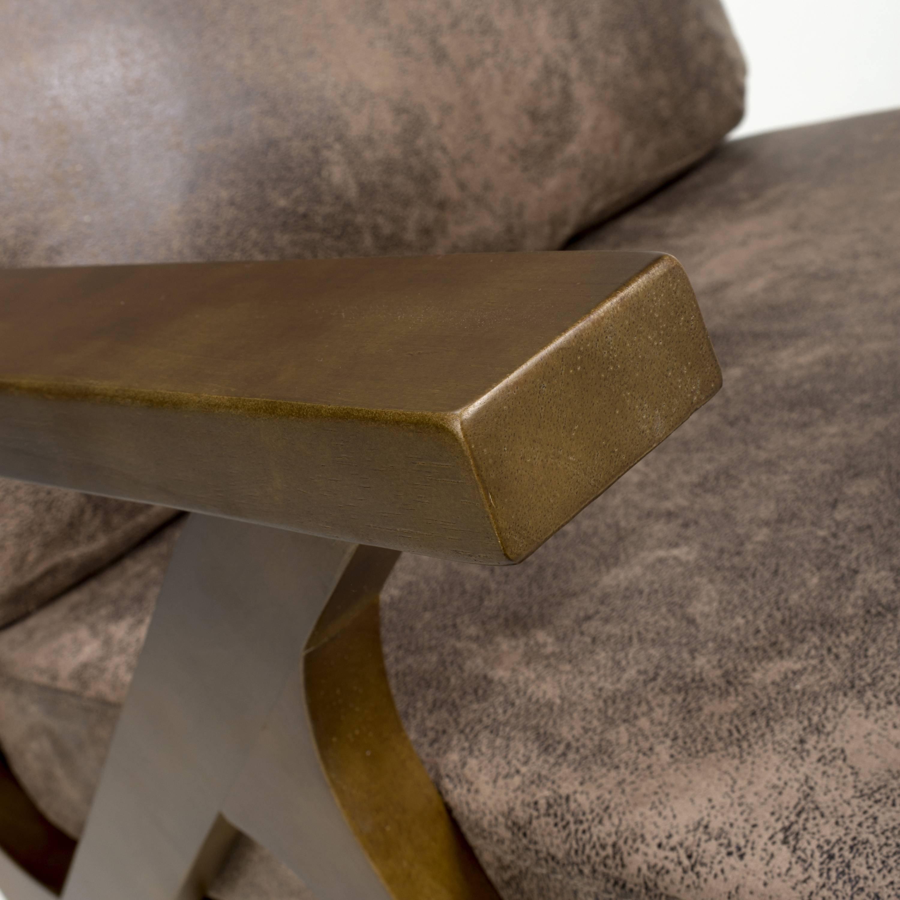 Brown - Shankar - Hampton Suede Effect Brown Accent Chair - 7