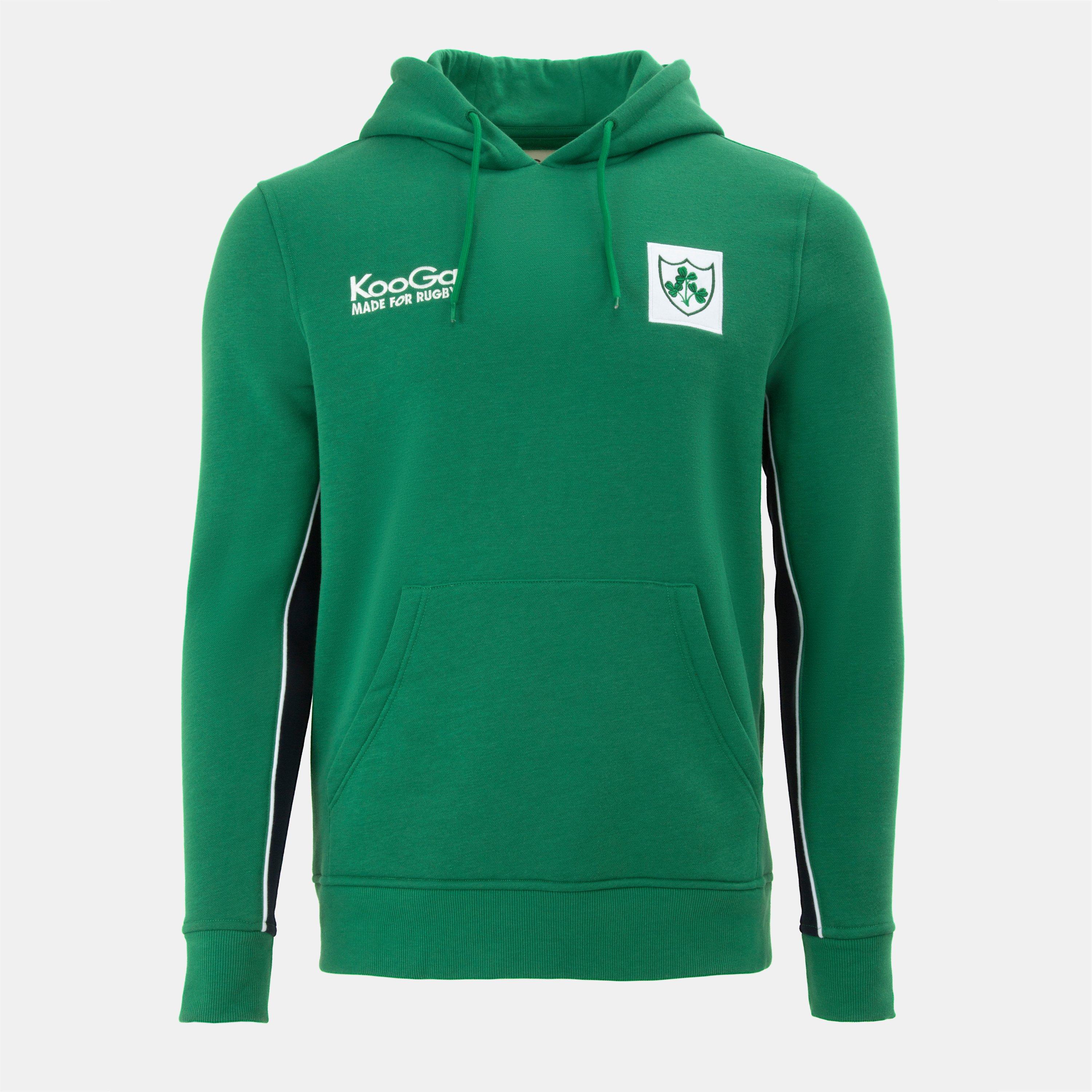 Kooga Men's Ireland Rugby Oth Retro Vintage Hoodie - Green - Large