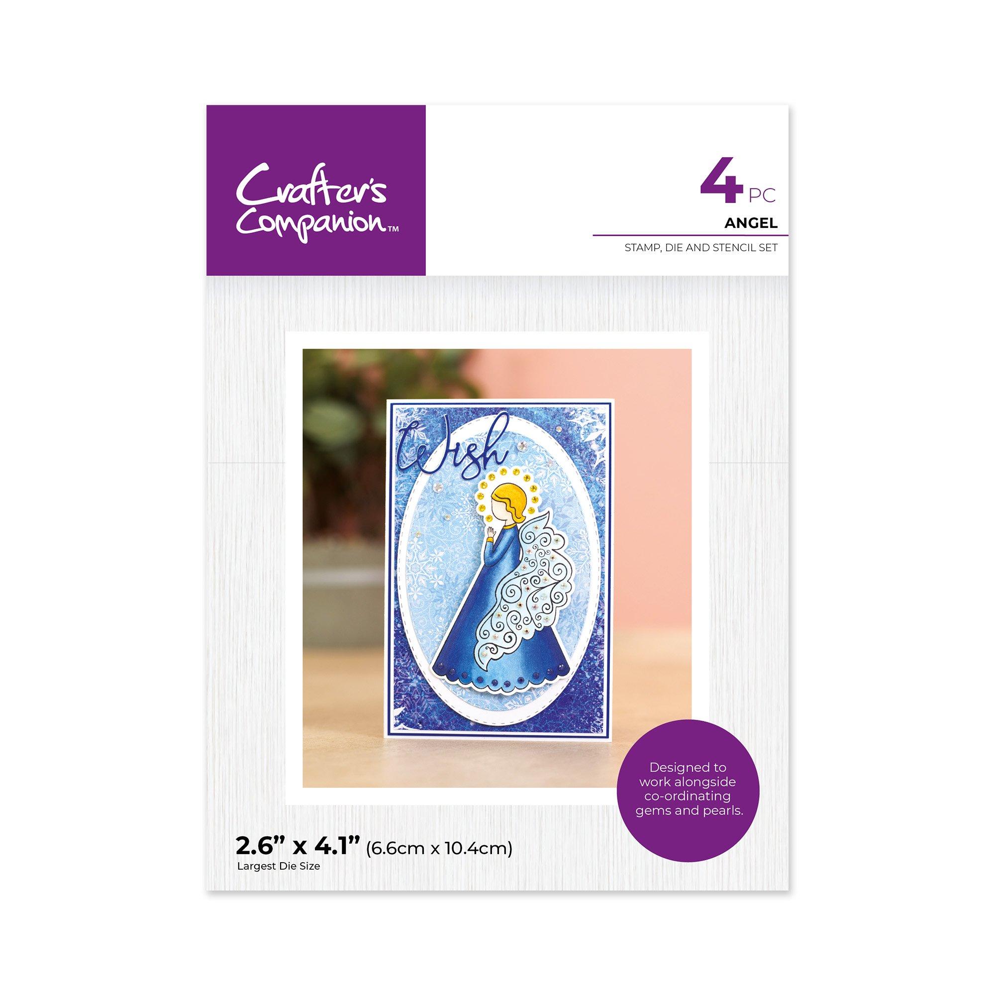 Multi - Crafters Companion - Angel Stamp Die and Stencil Set