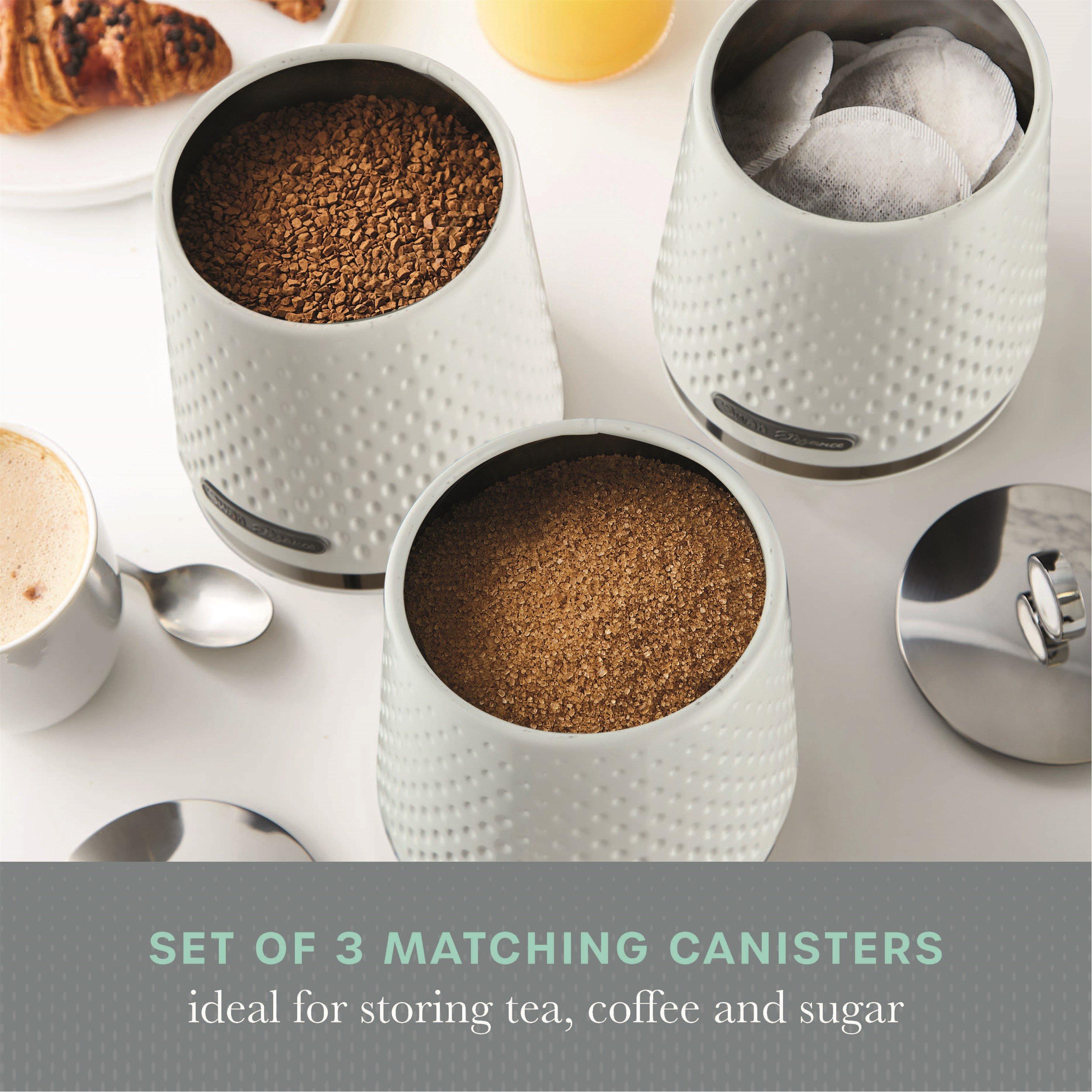 White - Swan - Elegance Set of 3 Canisters - 3