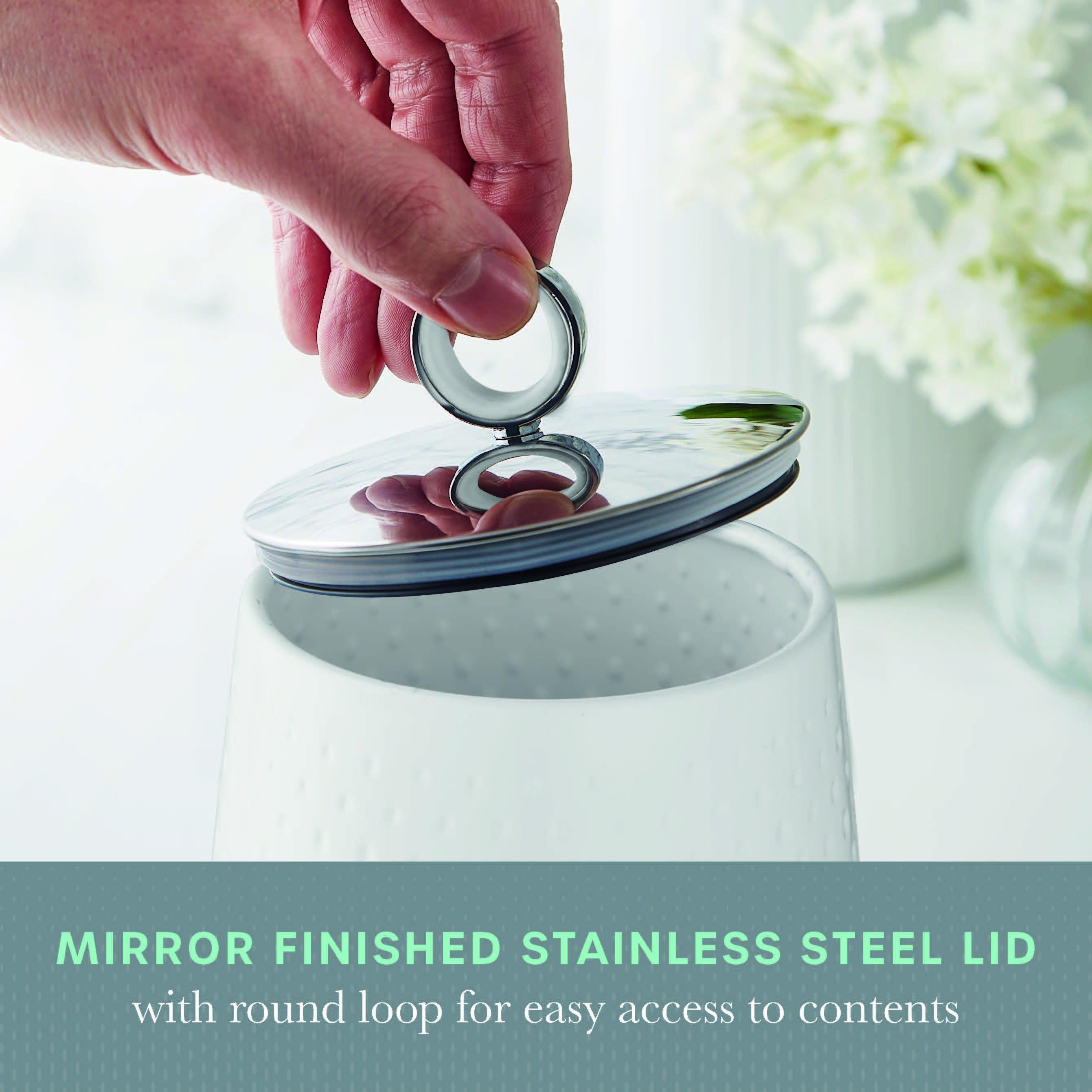 White - Swan - Elegance Set of 3 Canisters - 4