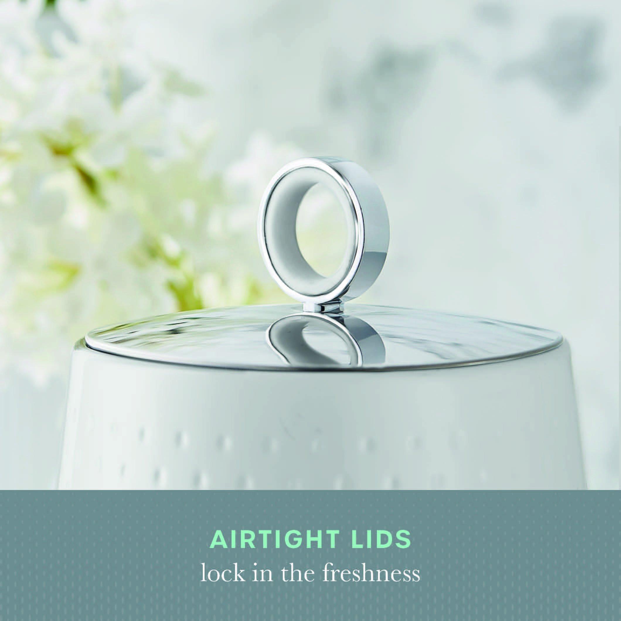 White - Swan - Elegance Set of 3 Canisters - 5