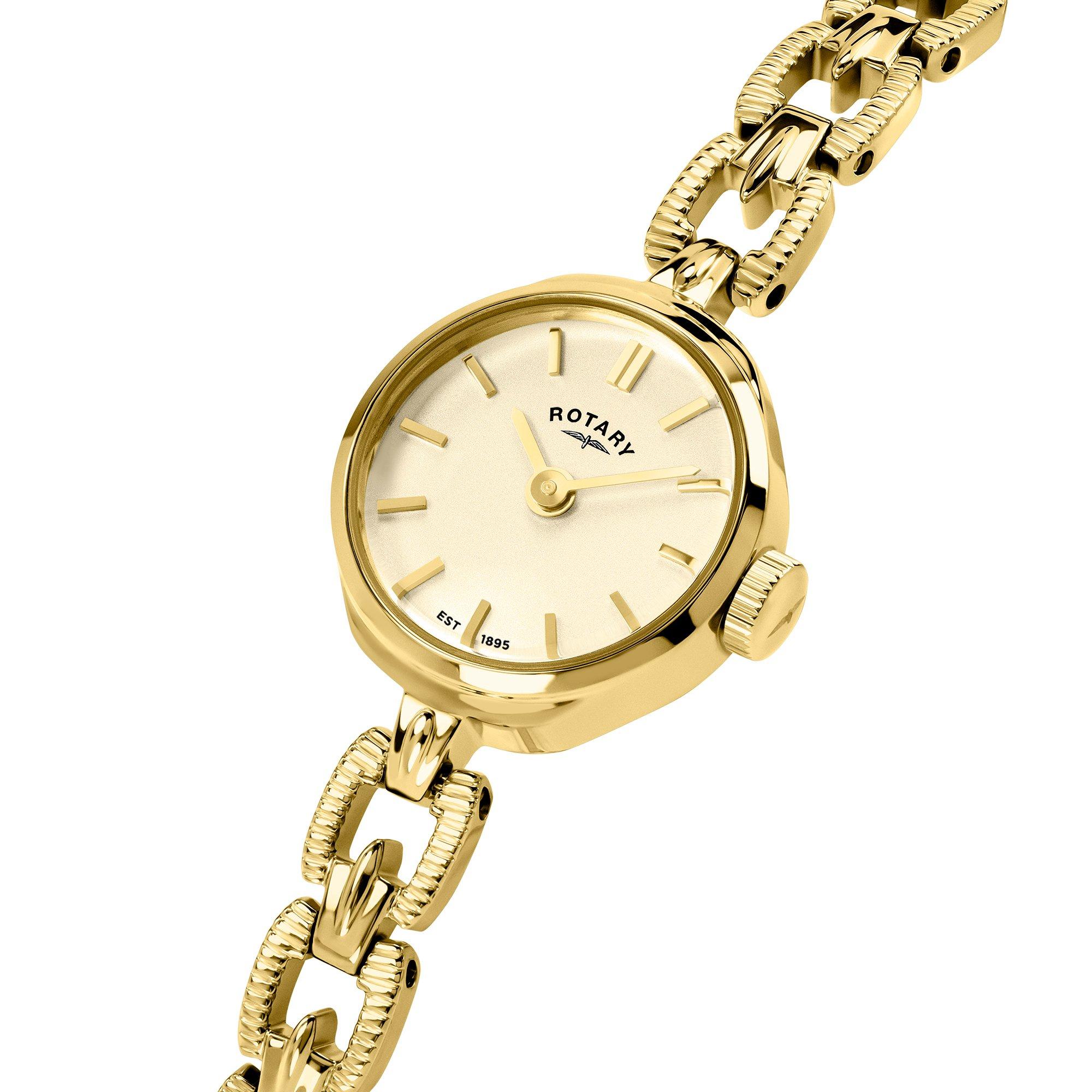 Gold - Rotary - Rotary Ladies 1985 Gold Plated Bracelet Watch - 2