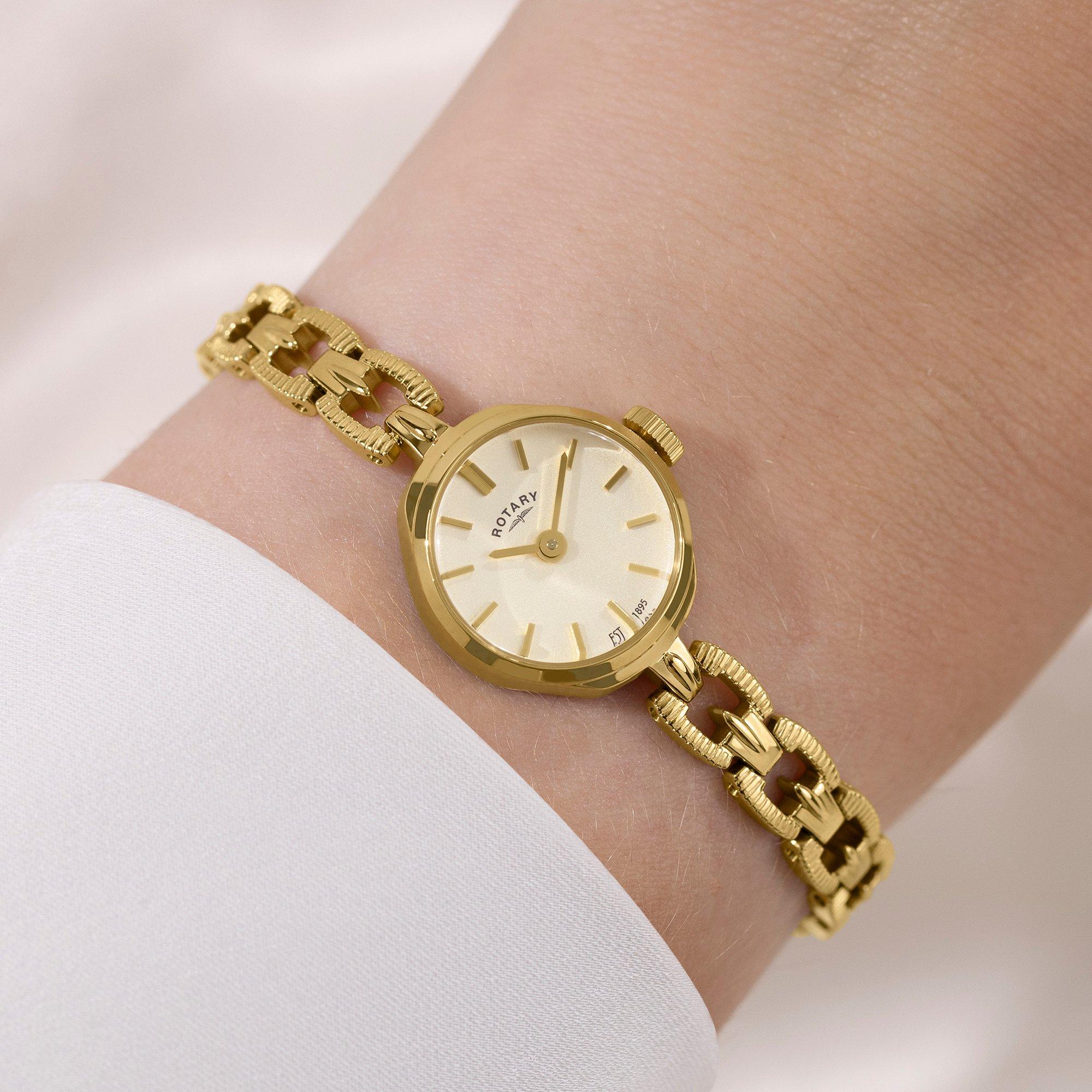 Gold - Rotary - Rotary Ladies 1985 Gold Plated Bracelet Watch - 3