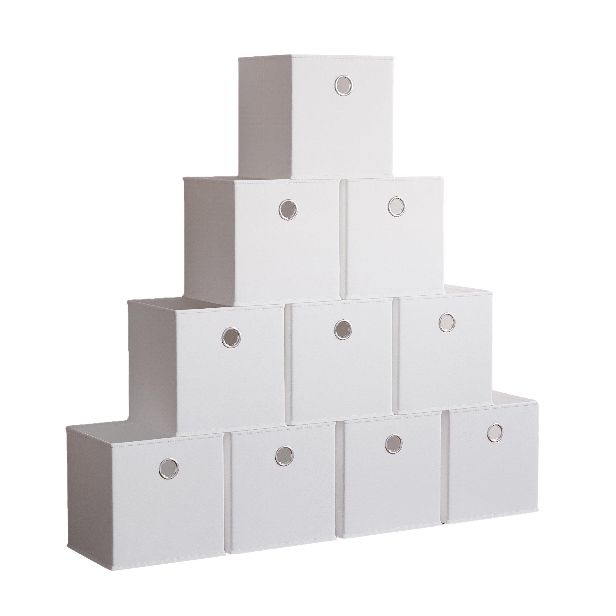 White - Lassic - Vida Designs Durham Cube Storage Basket Set of 10 - 5