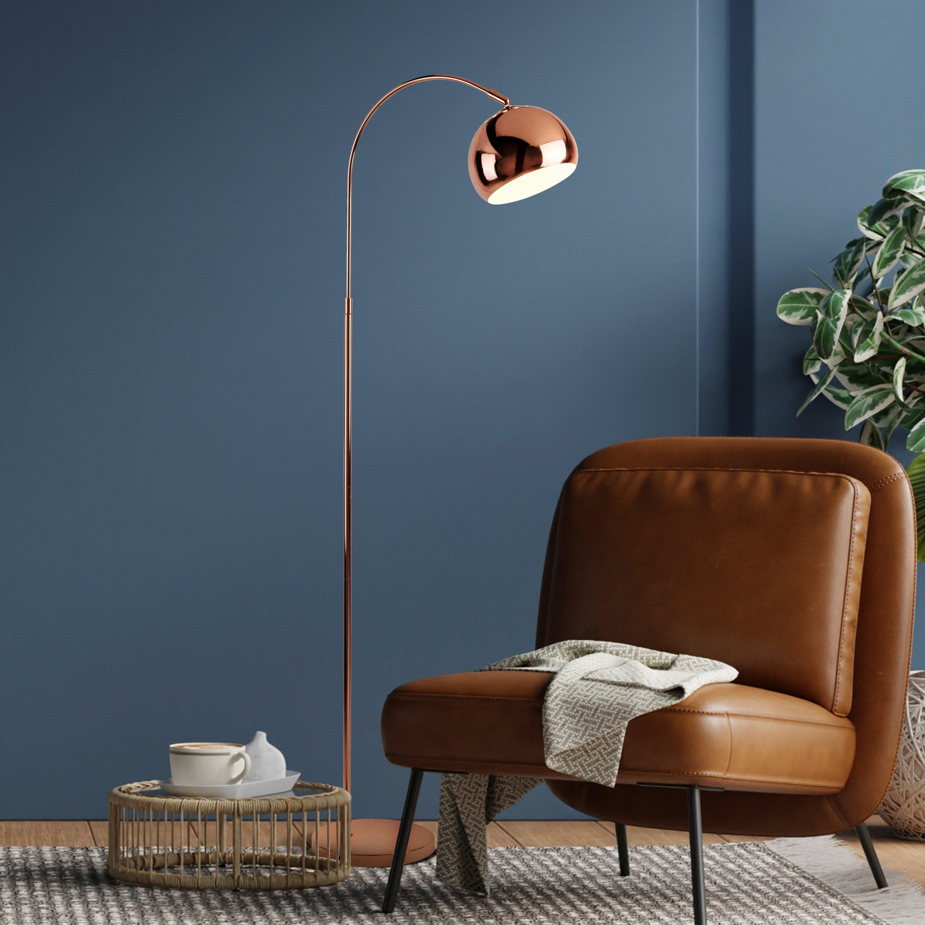 Copper - Lighting Collection - Copper Arch Floor Lamp - 1