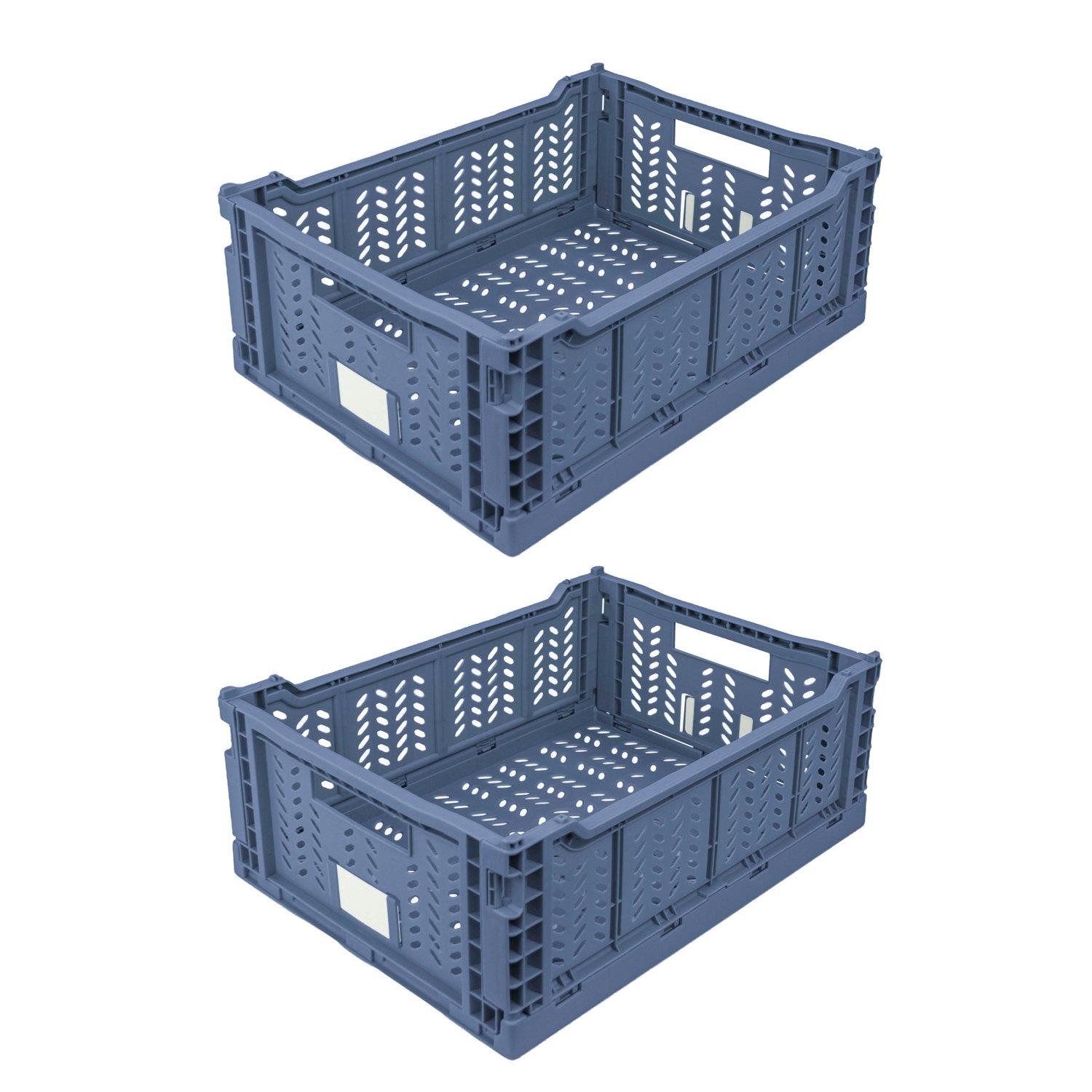 JVL STACKIT - Set of 2 Foldable Storage Crates