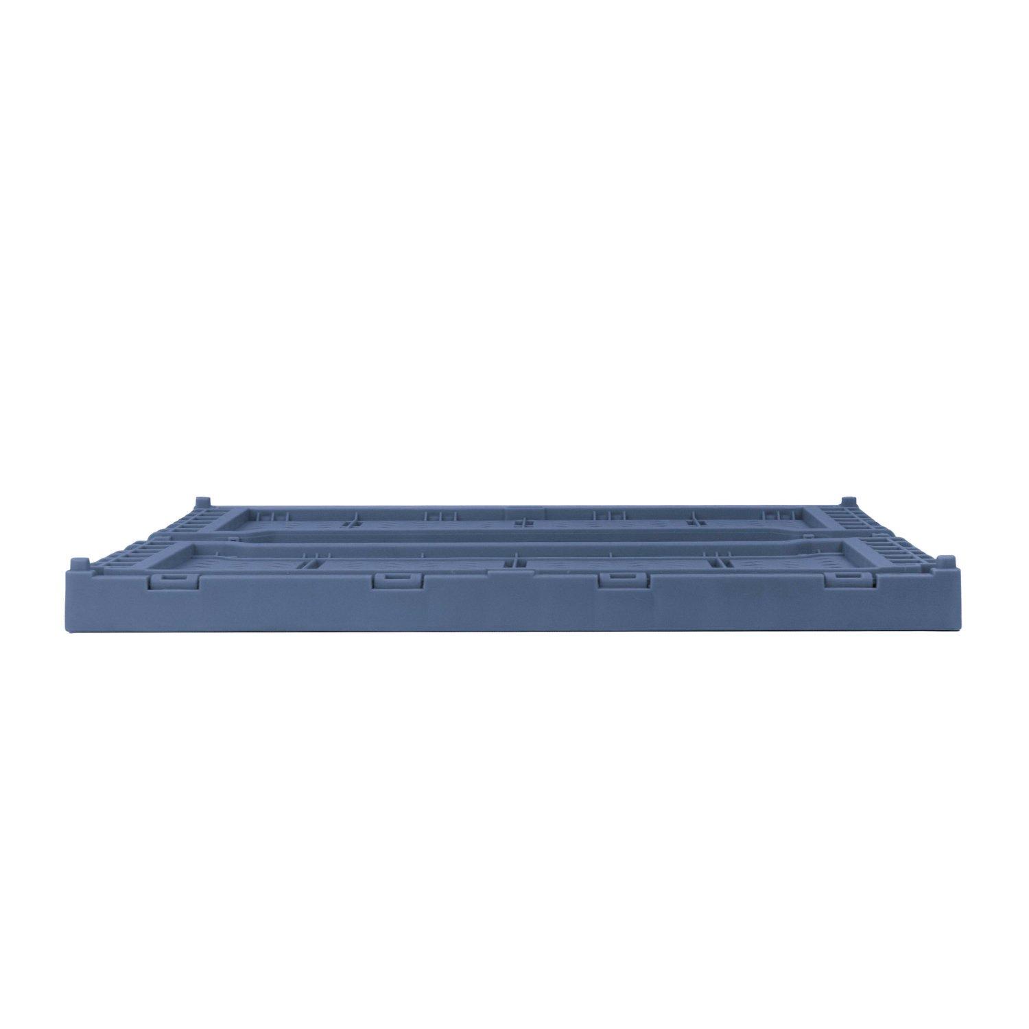 Blue - JVL - JVL STACKIT - Set of 2 Foldable Storage Crates - 8