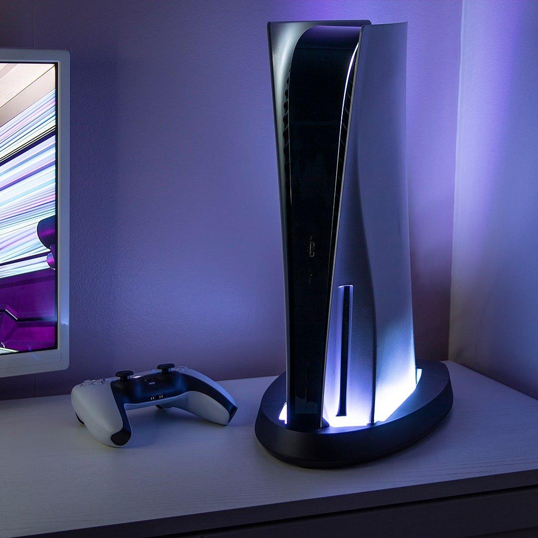 Black - Venom - PS5 LED Stand - 12