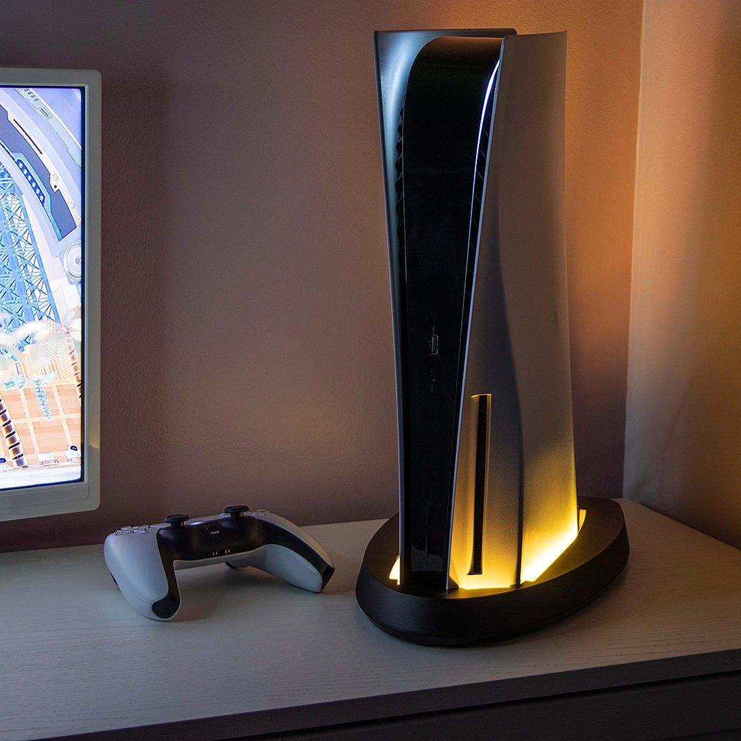 Black - Venom - PS5 LED Stand - 13